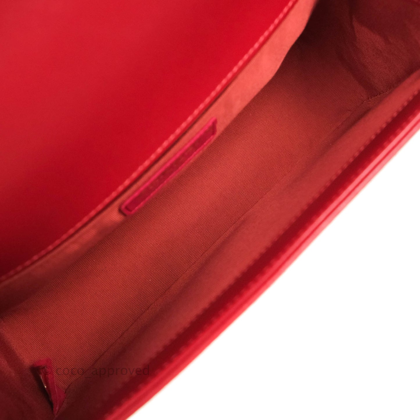 Chanel Quilted Medium Boy Red Lambskin Aged Gold Hardware