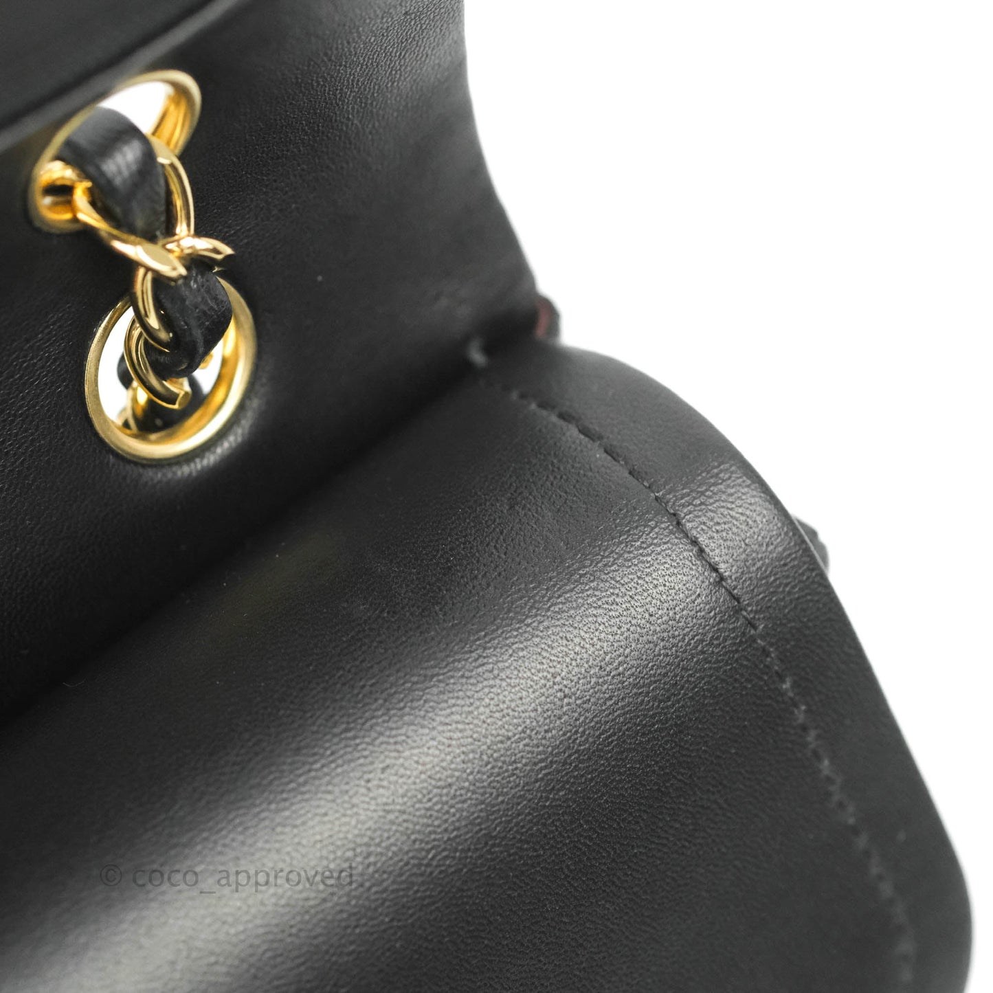 Chanel Classic M/L Medium Double Flap Black Lambskin Gold Hardware
