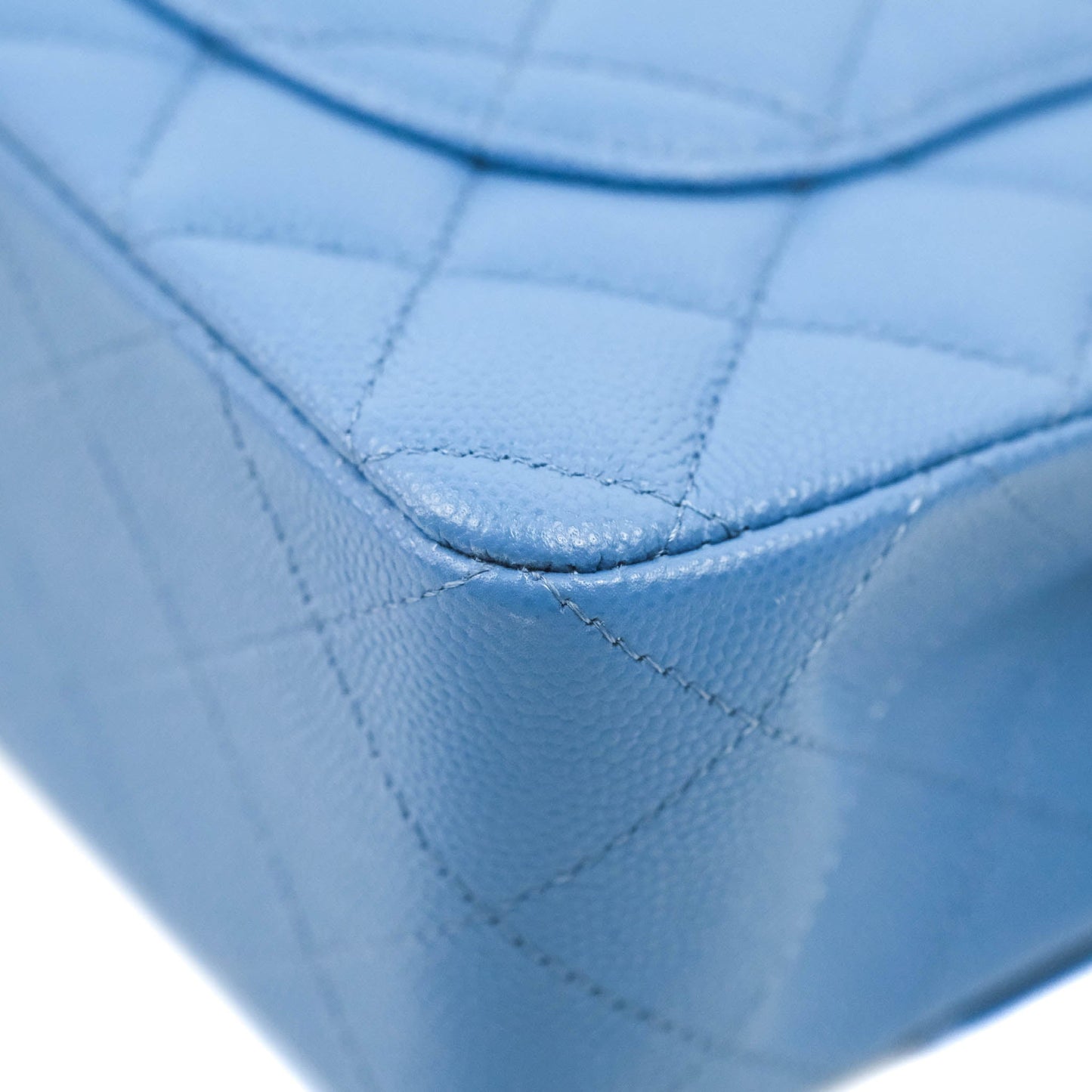 Chanel Small Classic Quilted Flap Blue Caviar Gold Hardware