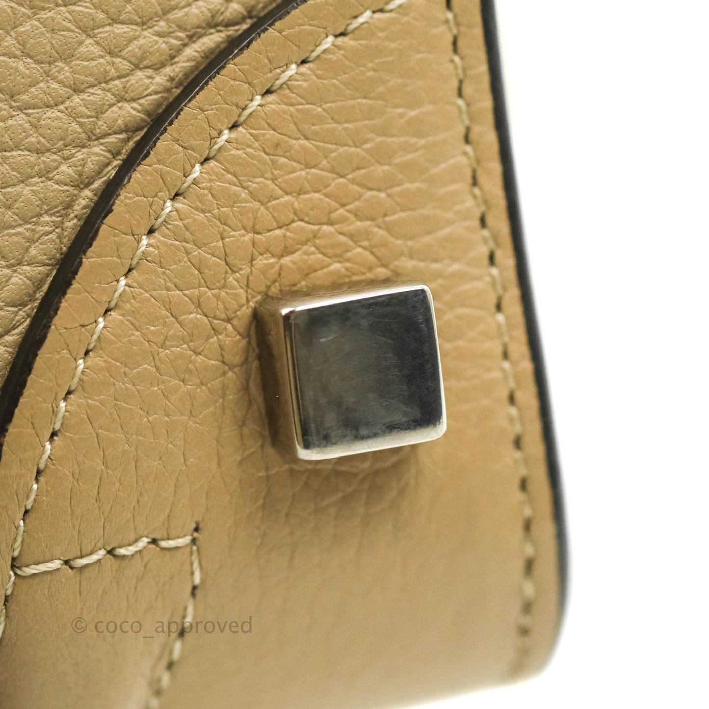 Celine Micro Luggage Handbag Dune Grained Calfskin