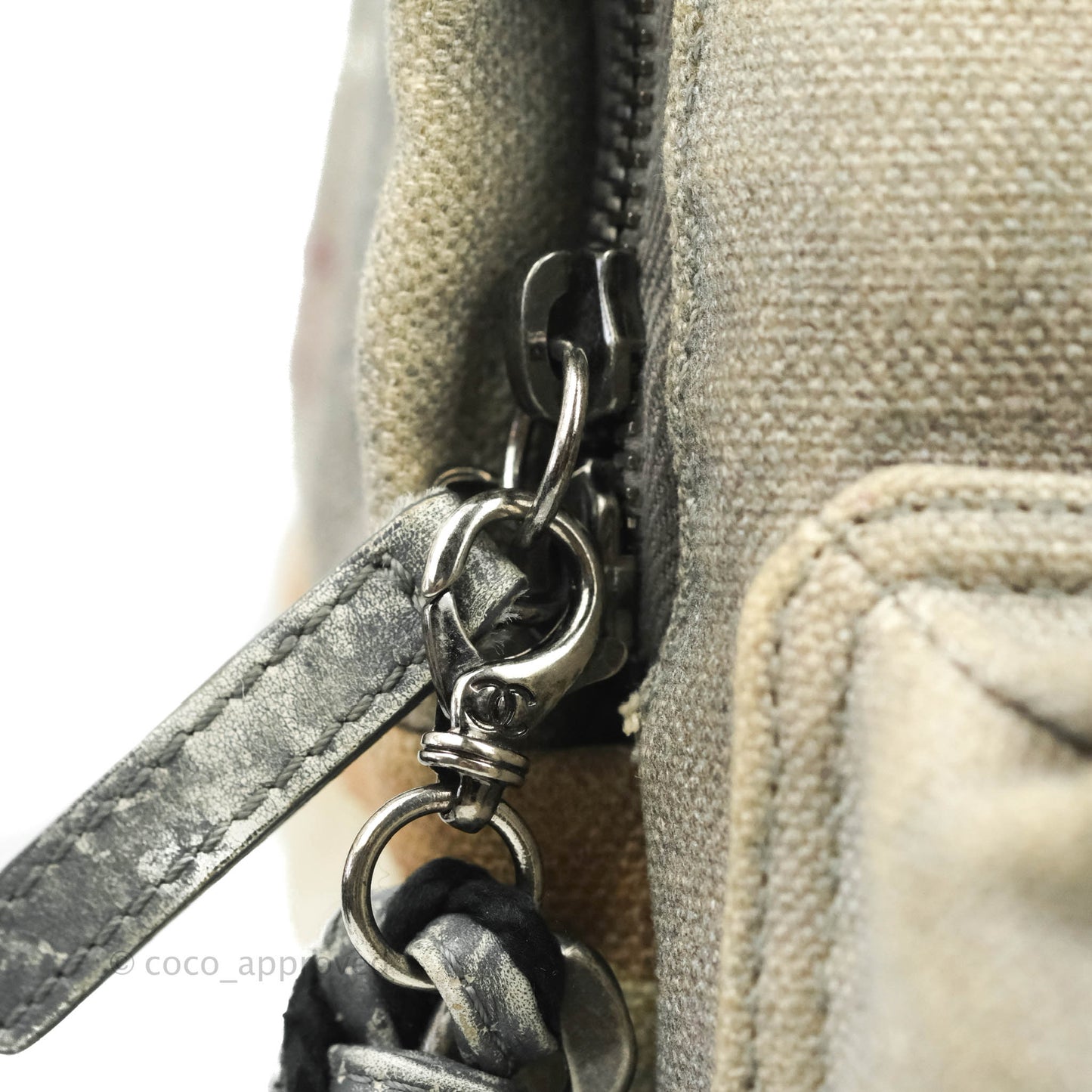 Chanel Medium Graffiti Printed Canvas Backpack Beige