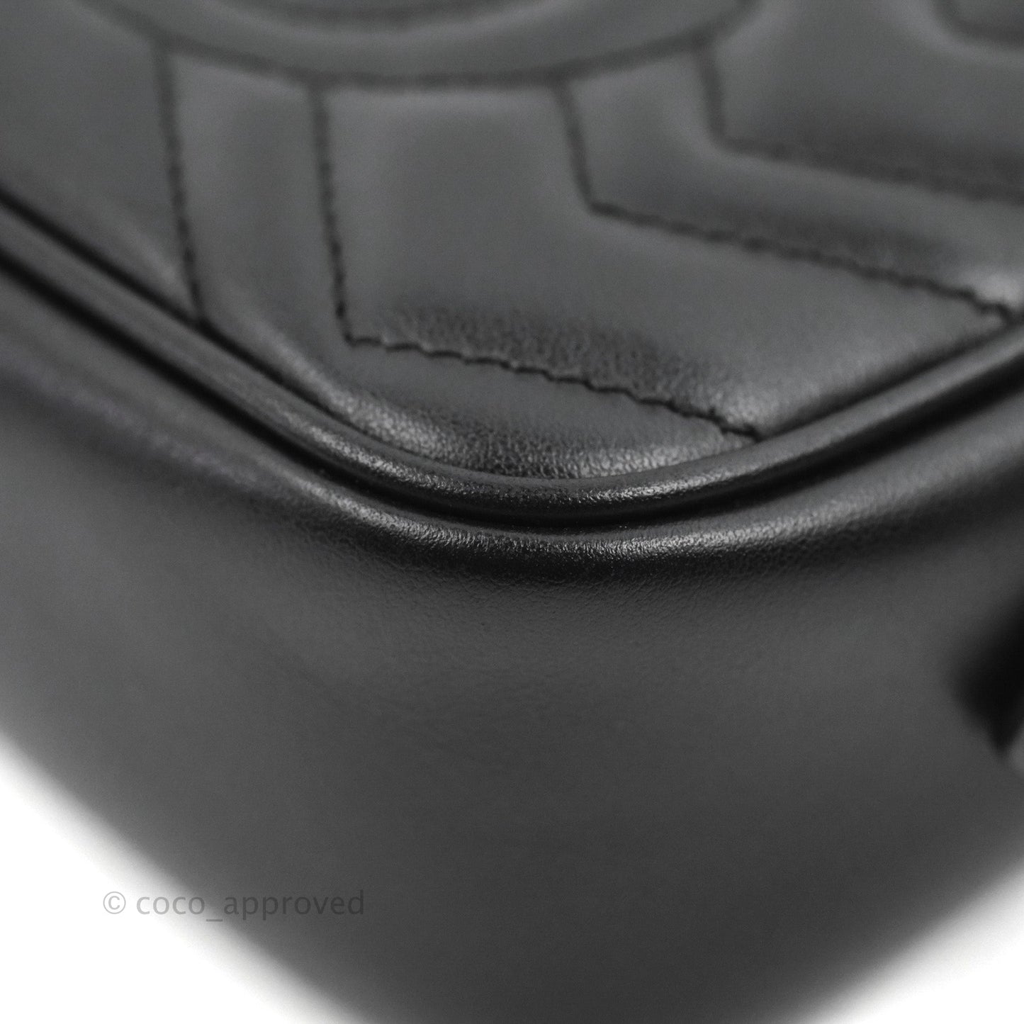 Gucci Mini Matelasse GG Marmont Camera Bag Black Calfskin Gold Hardware