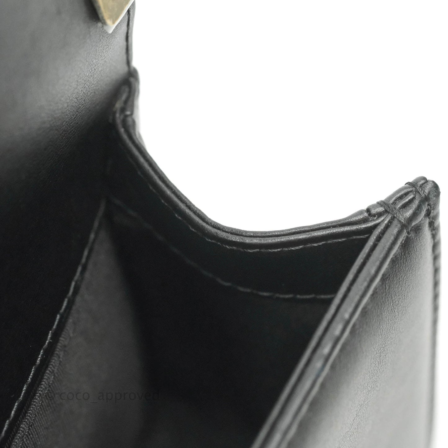 Chanel Small Boy Black Calfskin Aged Gold Hardware