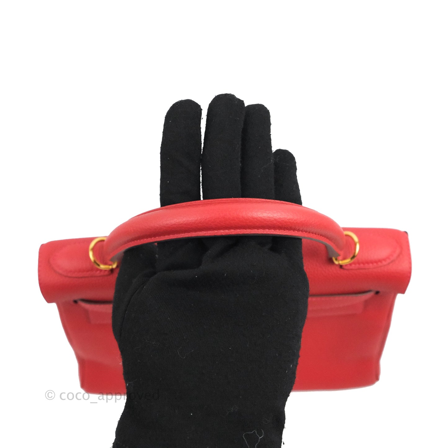 Hermès Retourne Taurillon Kelly 28 Rouge Pivoine Clemence Gold Hardware