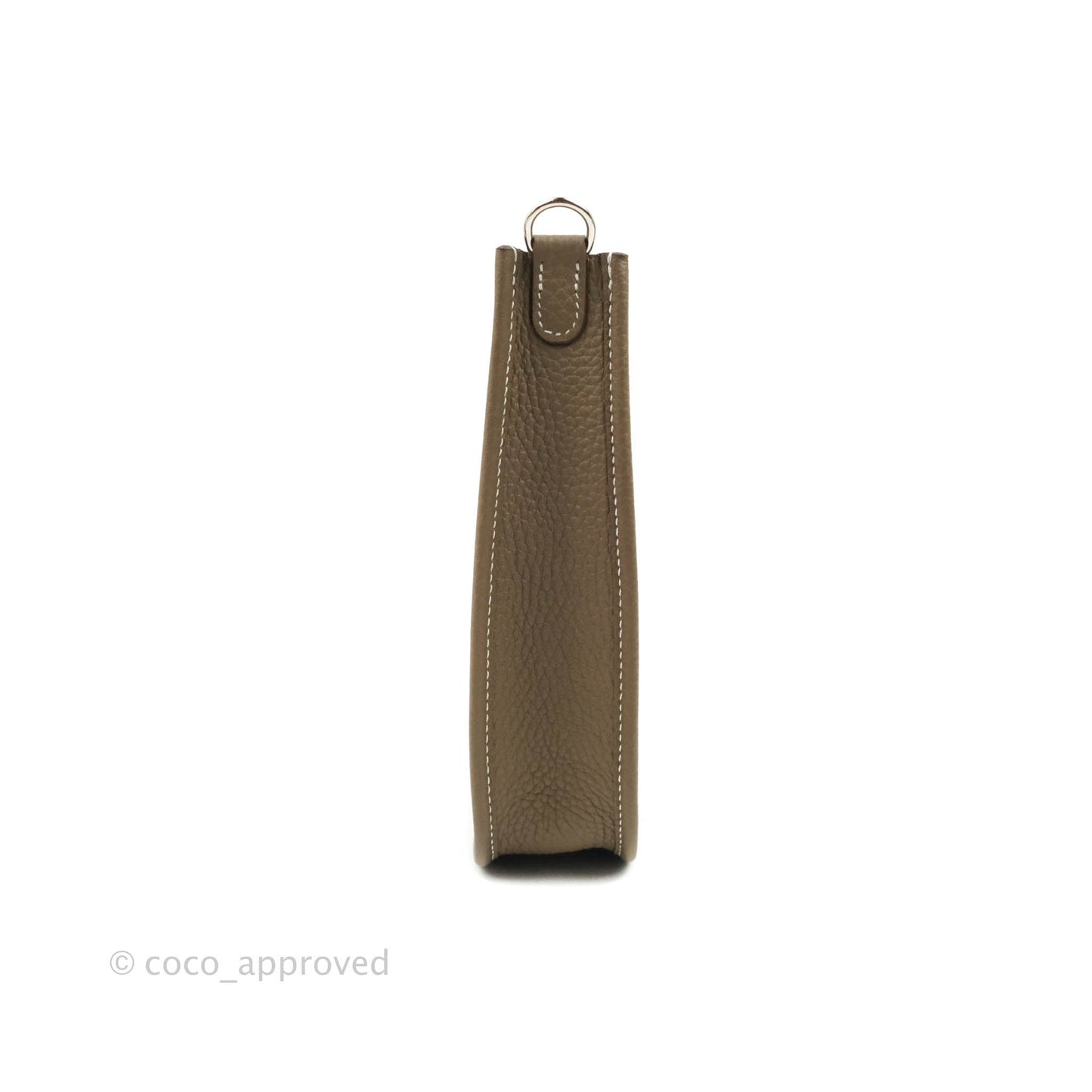 Hermès Mini Evelyne 16 Etoupe Amazone Taurillon Clemence Sangle Wooly Unie Palladium Hardware