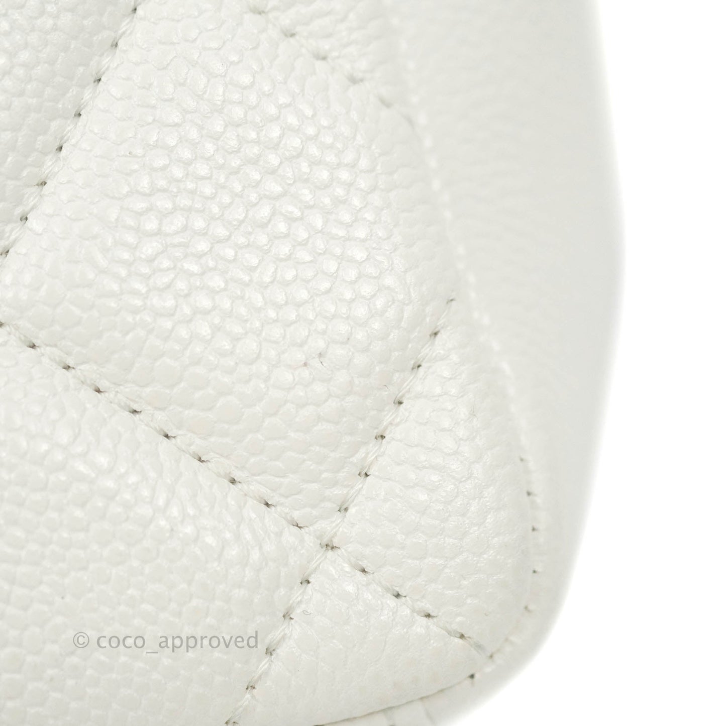 Chanel Quilted Small Business Affinity Flap White Caviar Gold Hardware