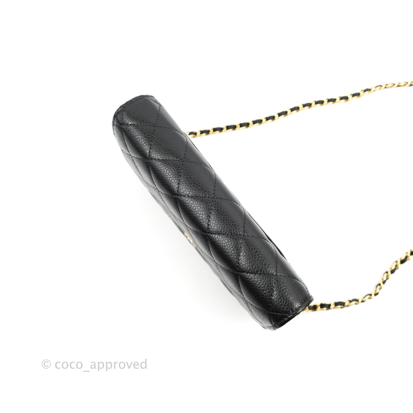 Chanel Quilted WOC Black Caviar Gold Hardware