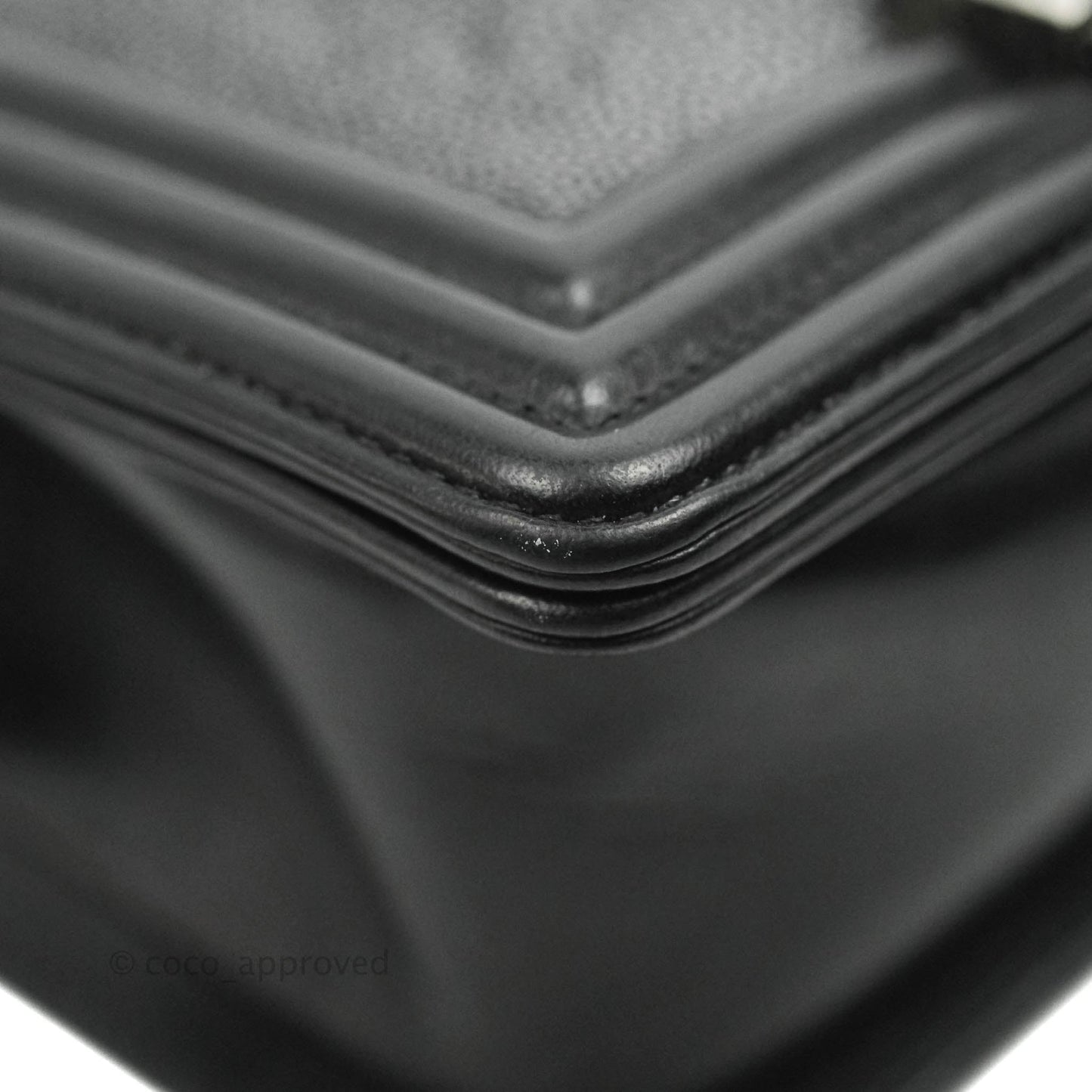 Chanel Small Boy Black Stingray Ruthenium Hardware