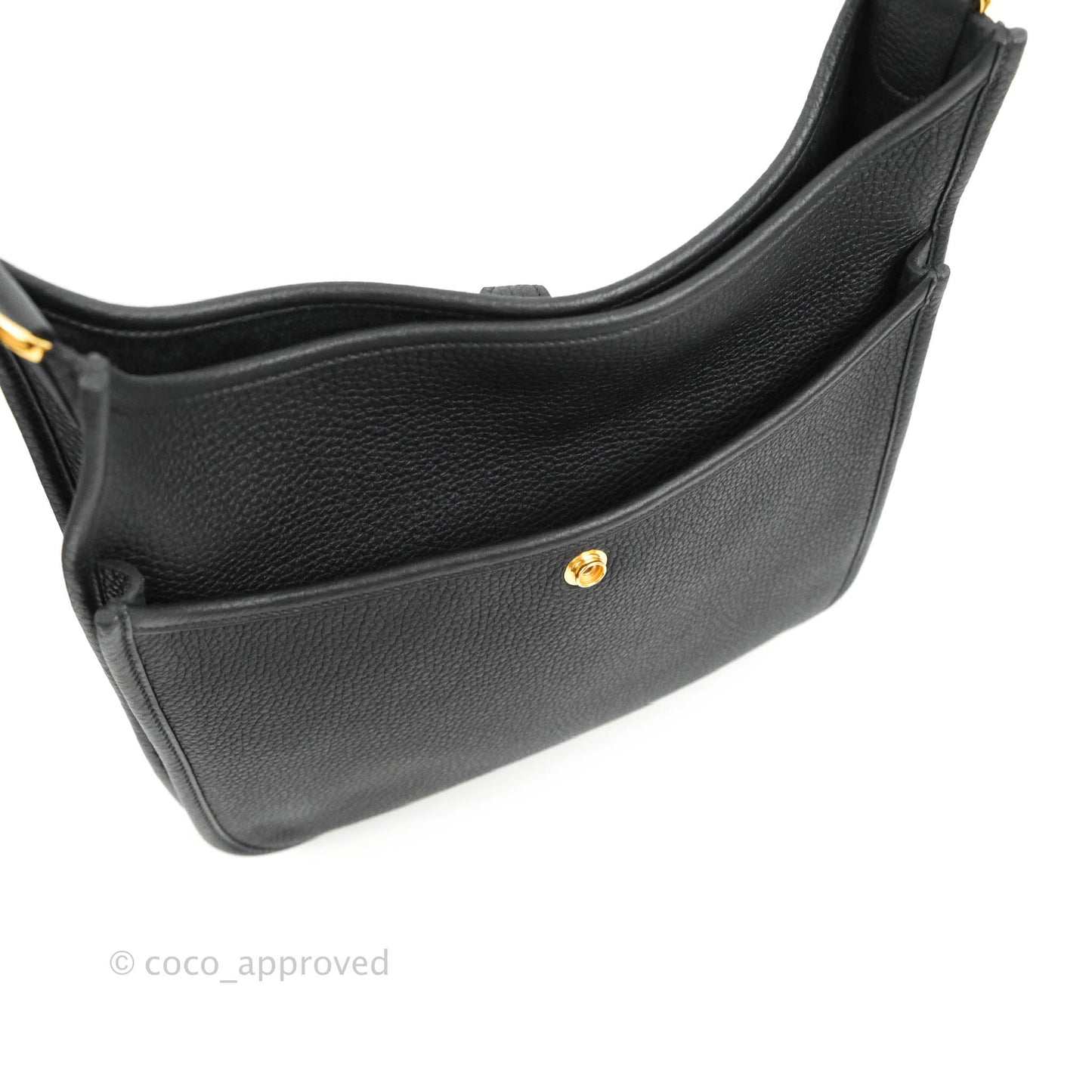 Hermes Evelyne III 29 Black Clemence Gold Hardware