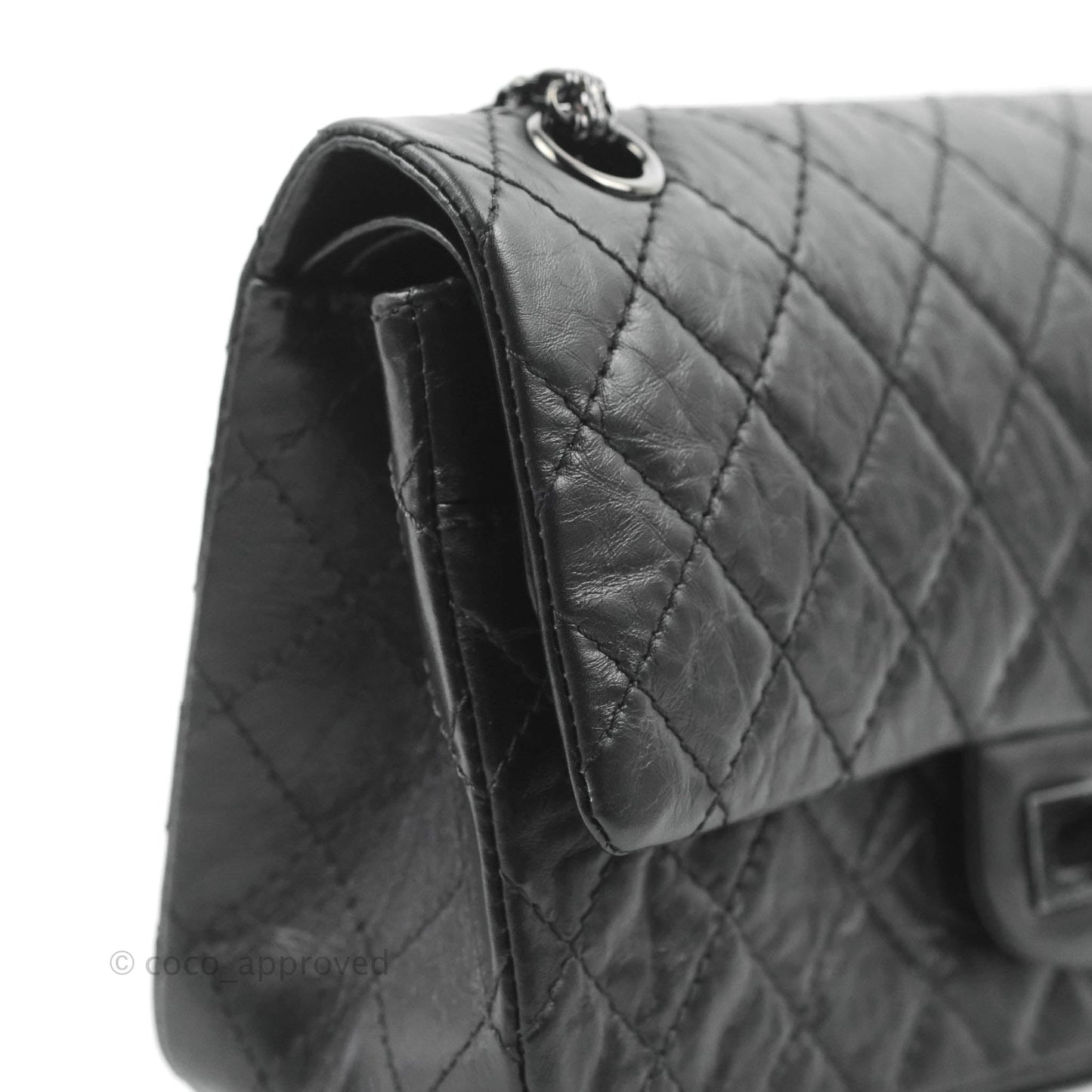 Chanel Reissue 225 Quilted Aged Calfskin So Black