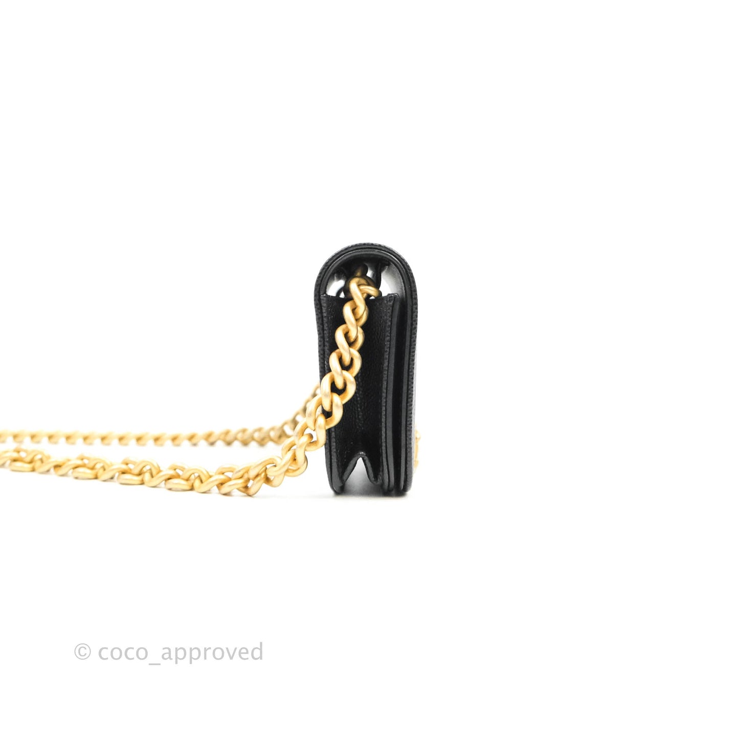 Chanel Chevron Boy Belt Bag Black Caviar Aged Gold Hardware
