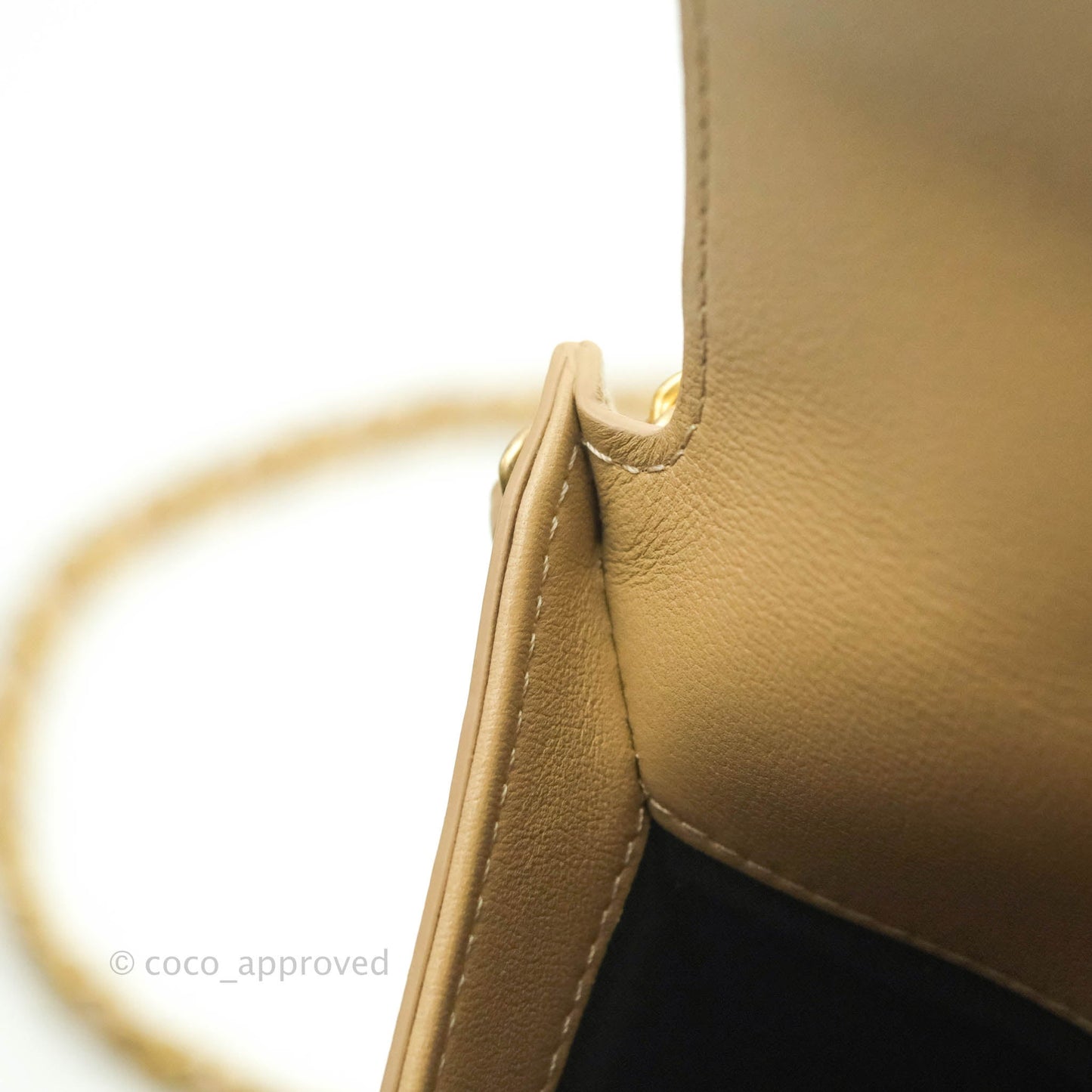 Chanel Small Hobo Bag Beige Calfskin Aged Gold Hardware