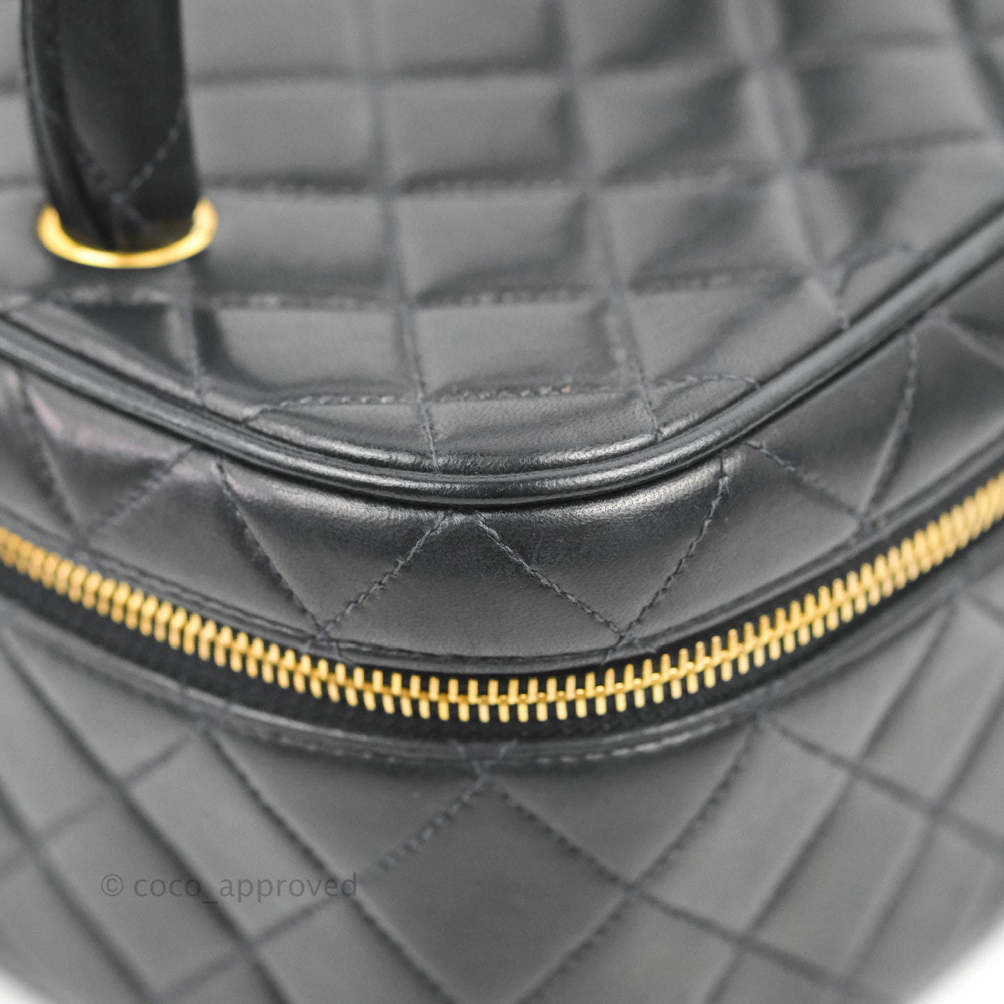 Chanel Vintage Vanity Case Very Dark Navy Lambskin