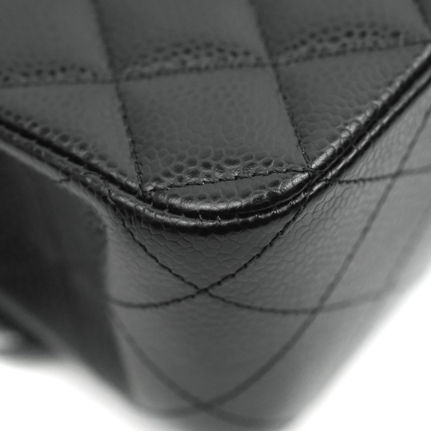 Chanel Classic M/L Medium Double Flap Black Caviar Gold Hardware