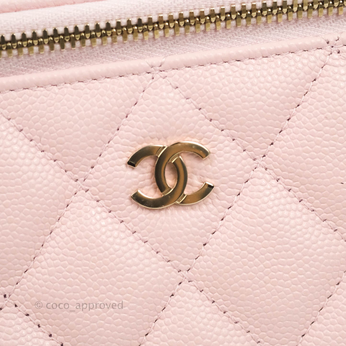Chanel Classic Vanity with Chain Pink Caviar Gold Hardware