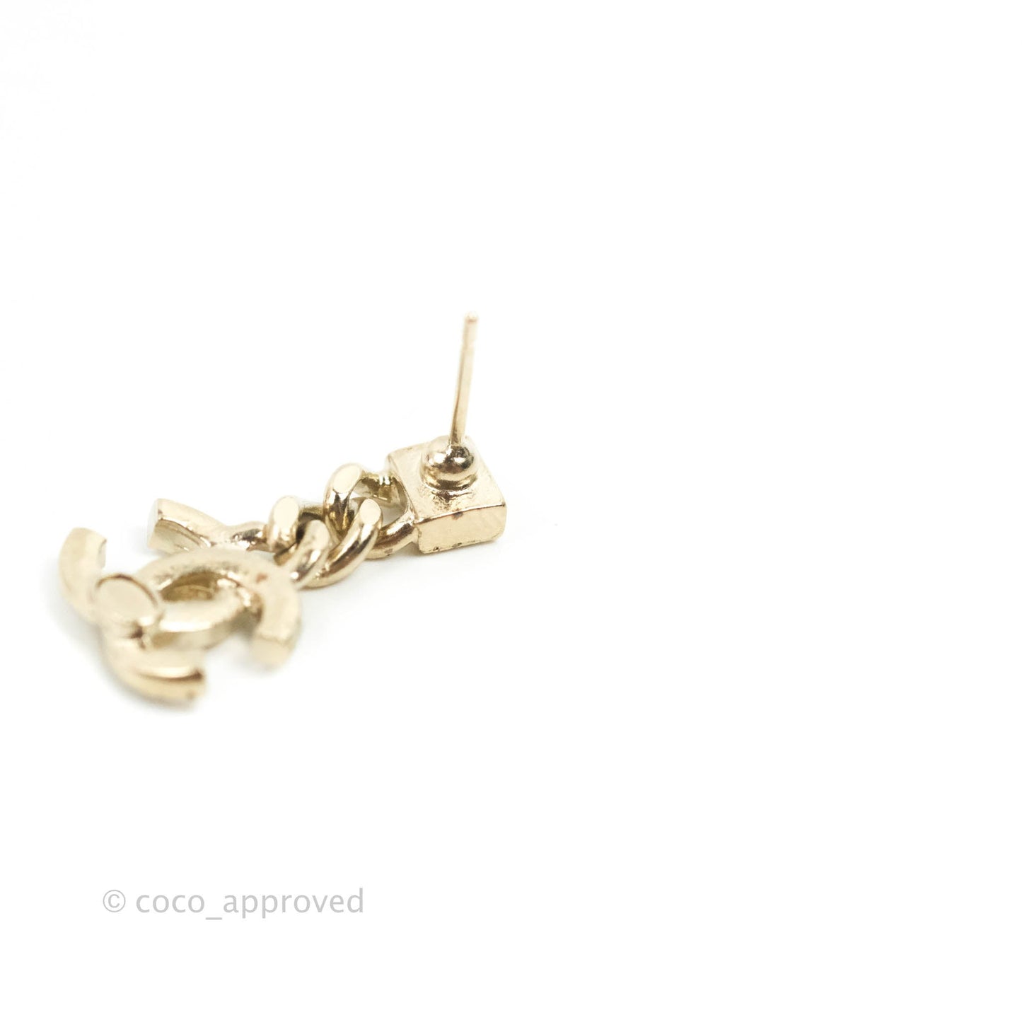 Chanel Crystal CC Drop Earrings 22B