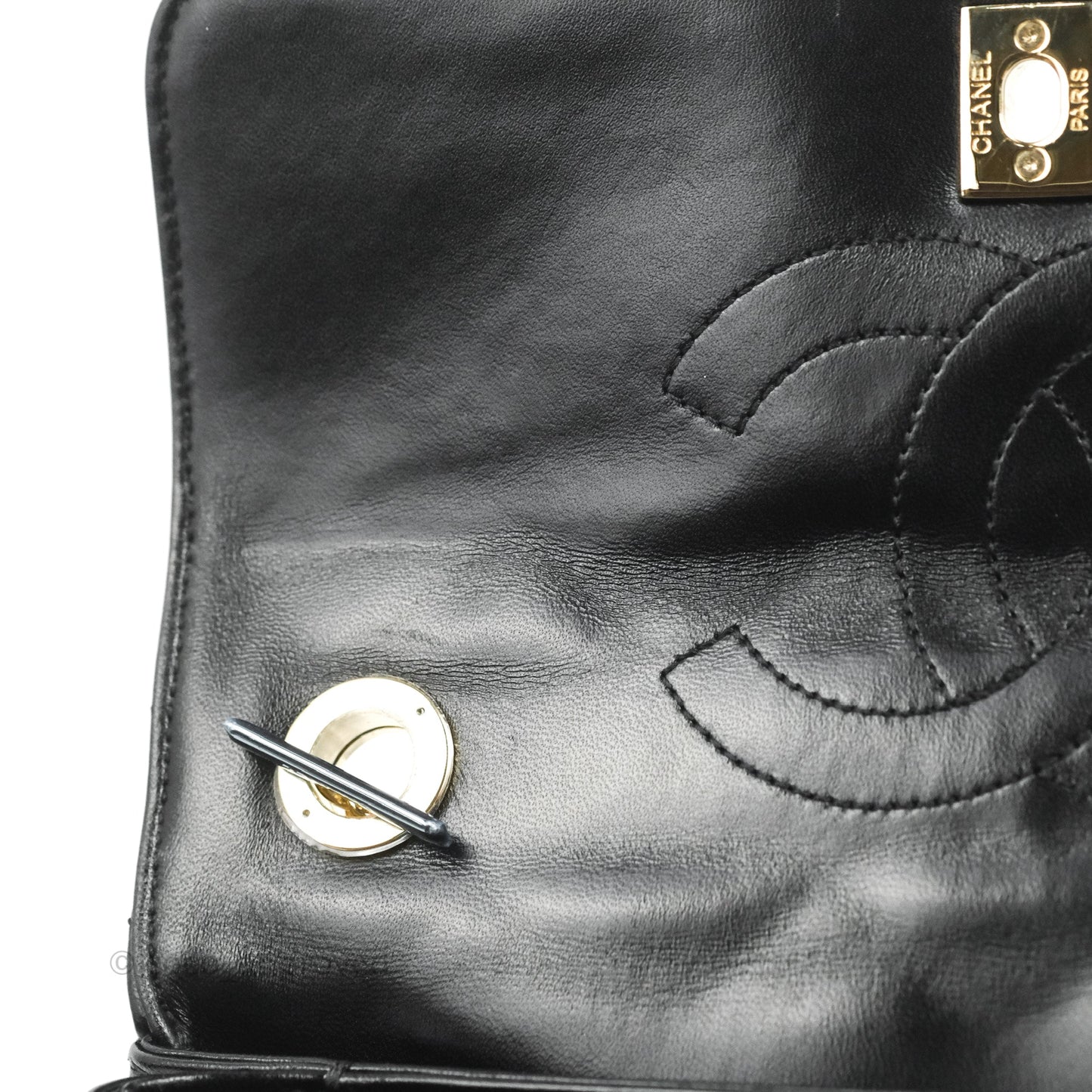 Chanel Small Trendy CC Black Lambskin Gold Hardware