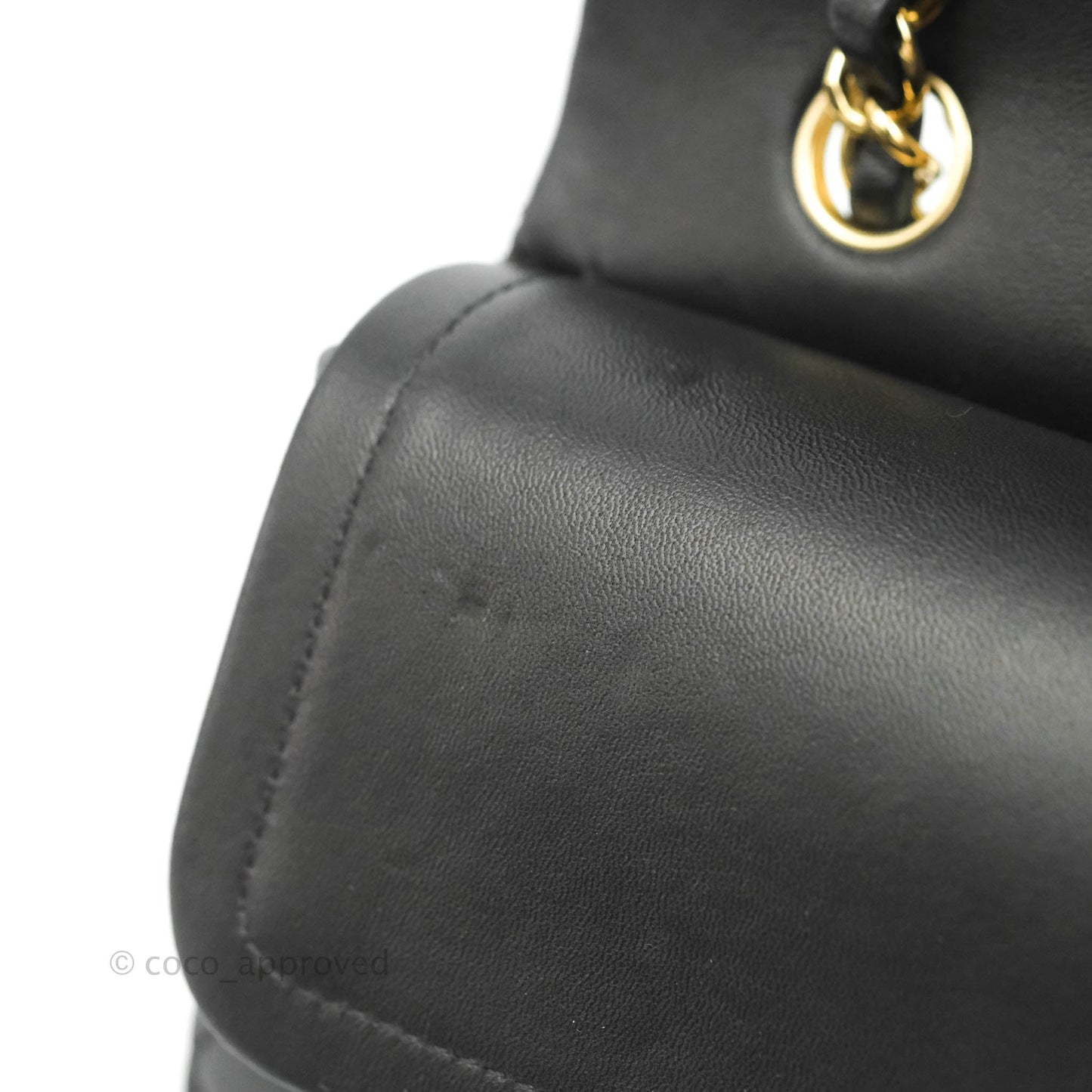 Chanel Classic M/L Medium Double Flap Black Lambskin Gold Hardware