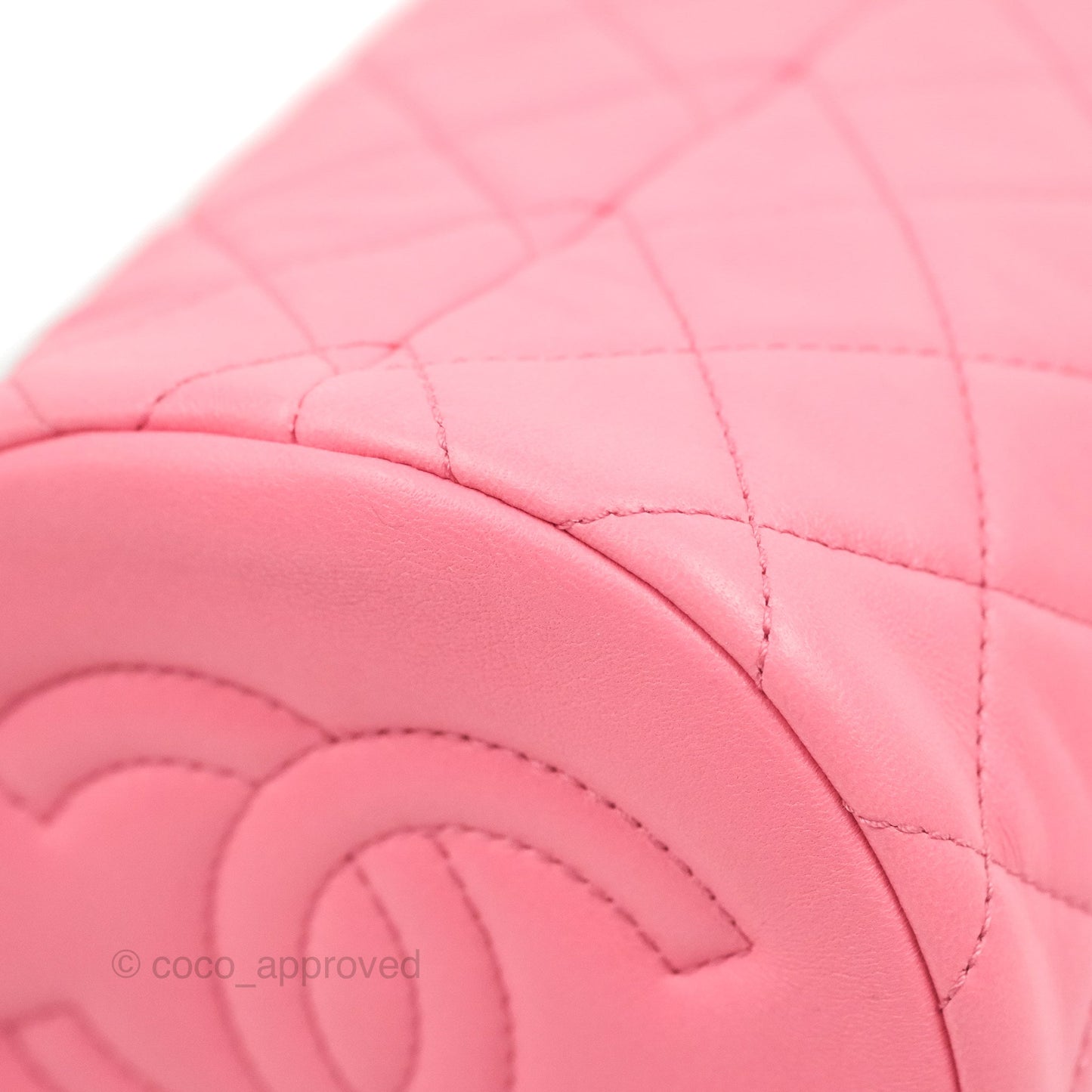 Chanel Quilted Crystal Pearl Crush Drawstring Bucket Bag Pink Lambskin Gold Hardware