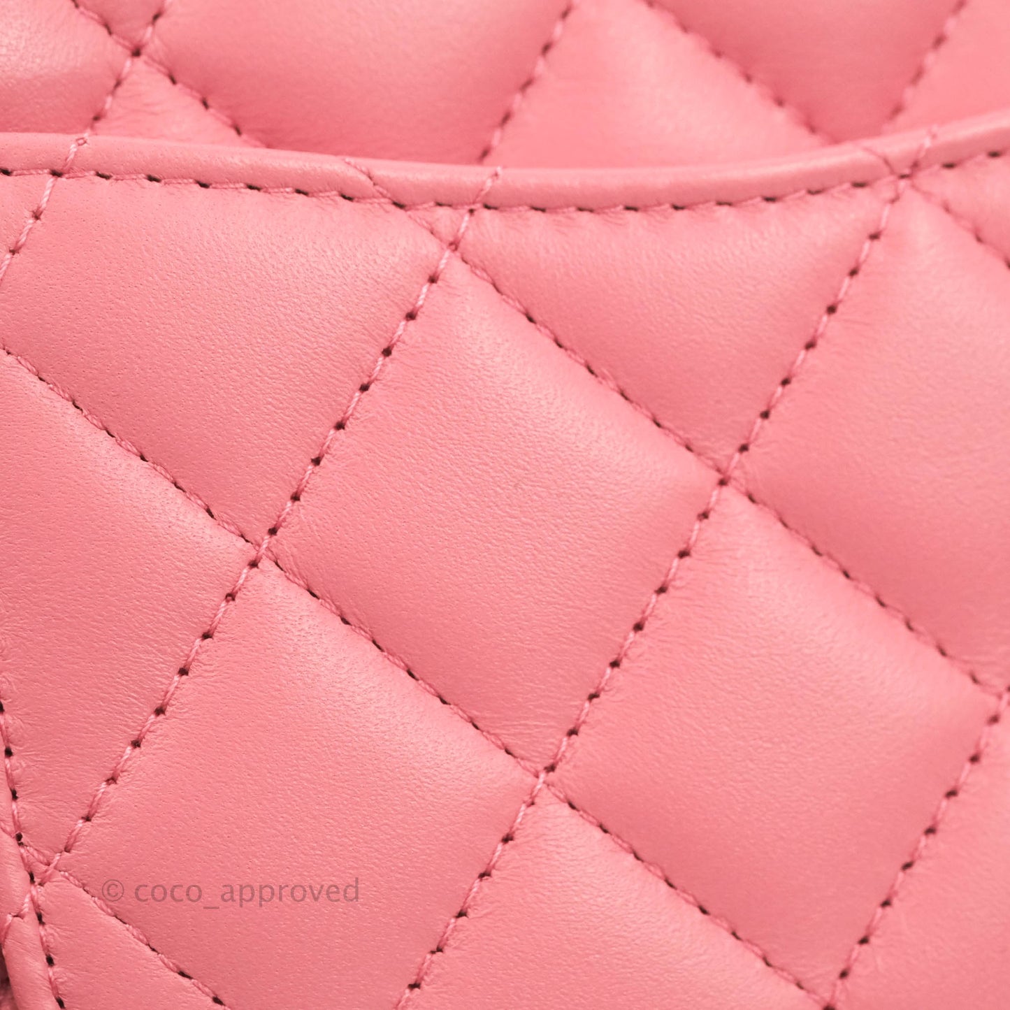 Chanel Top Handle Mini Rectangular Flap Bag Rosy Pink Lambskin Gold Hardware