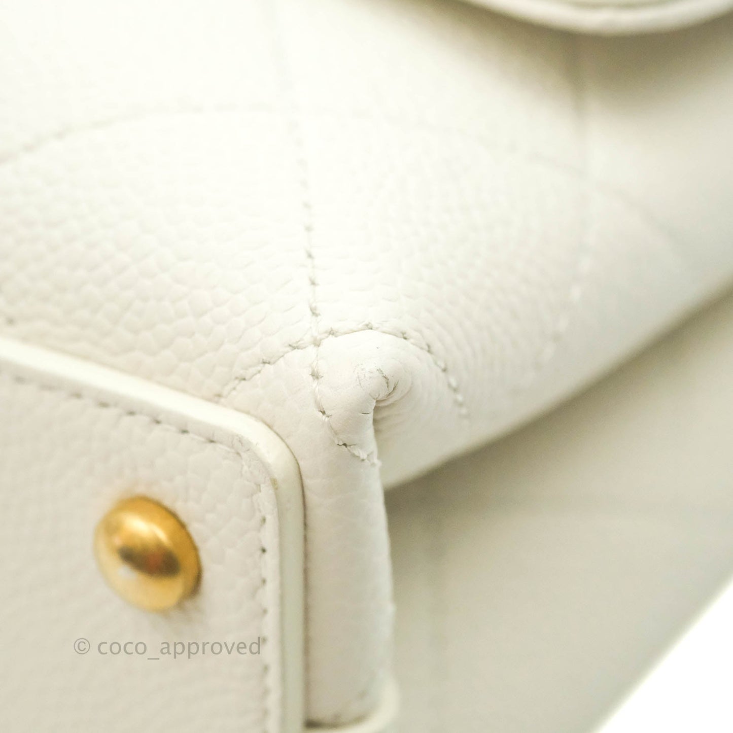 Chanel Chic Affinity Small Grained Calfskin Ivory Gold Hardware