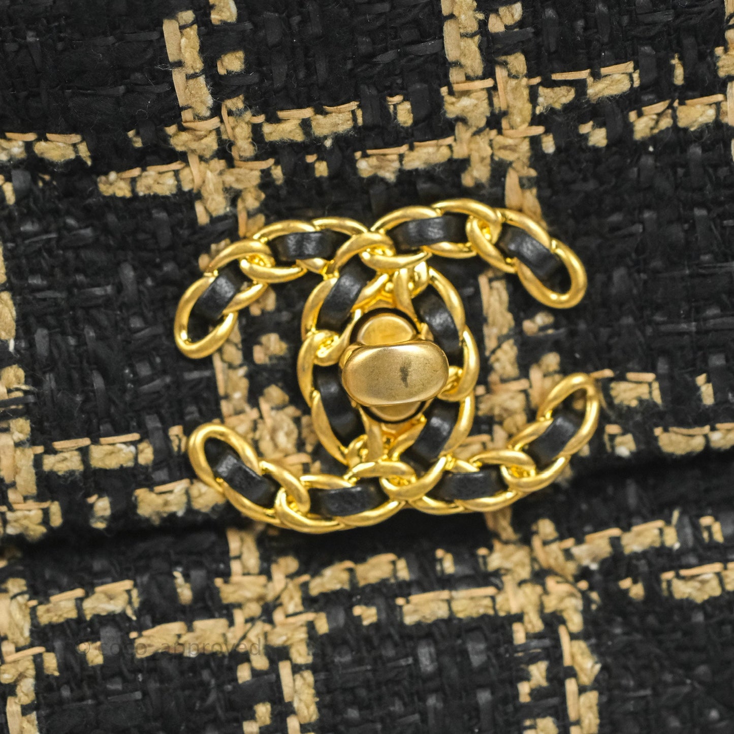 Chanel 19 Small Tweed Black Beige Mixed Hardware