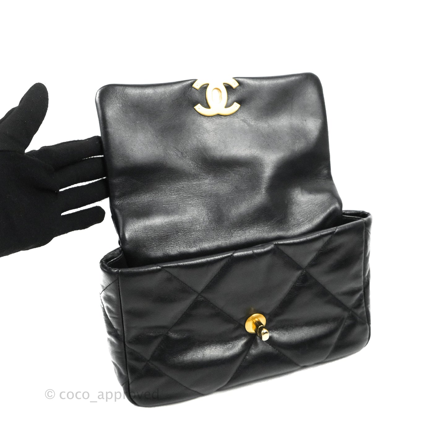 Chanel 19 Small Black Goatskin Mixed Hardware 20S