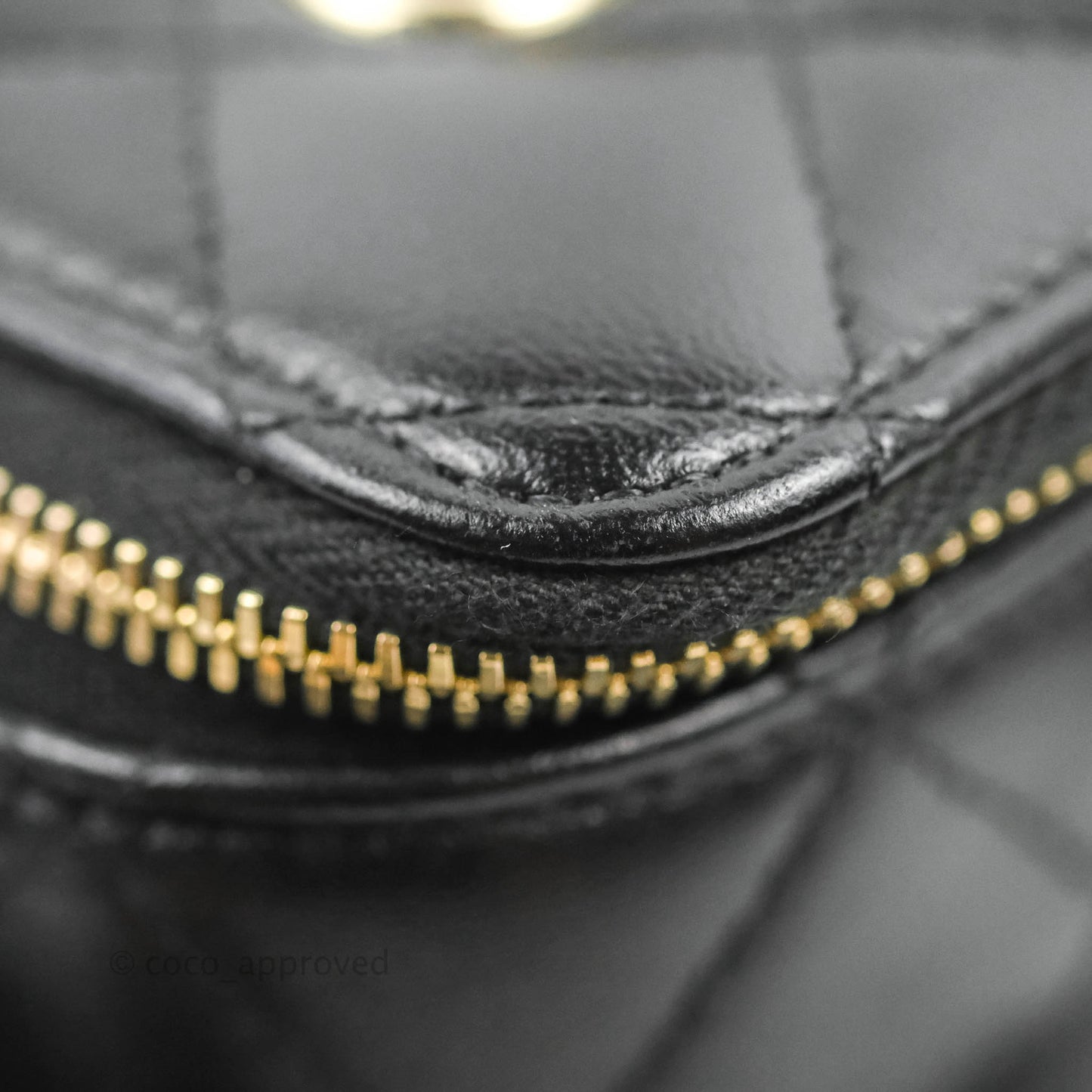 Chanel Classic Vanity with Chain Black Lambskin Gold Hardware