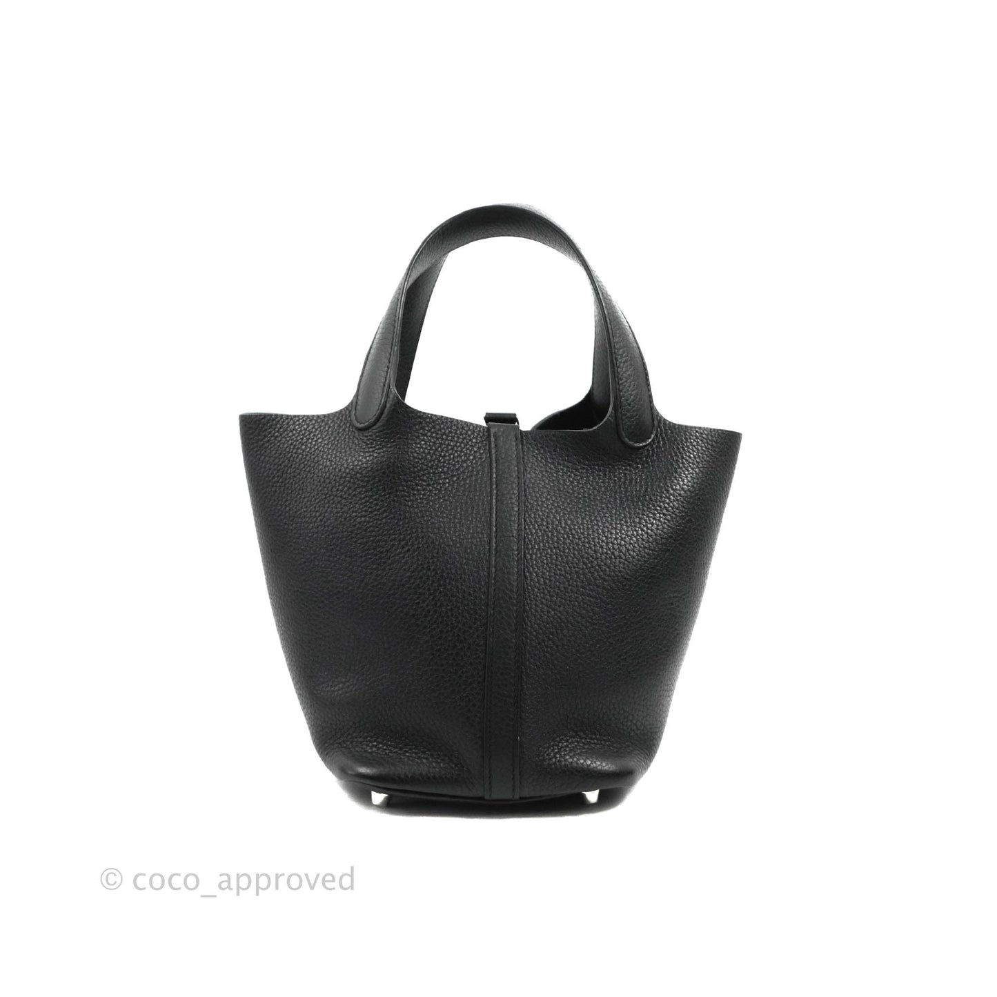 Hermès Picotin Lock 18 PM Black Taurillon Clemence Palladium Hardware