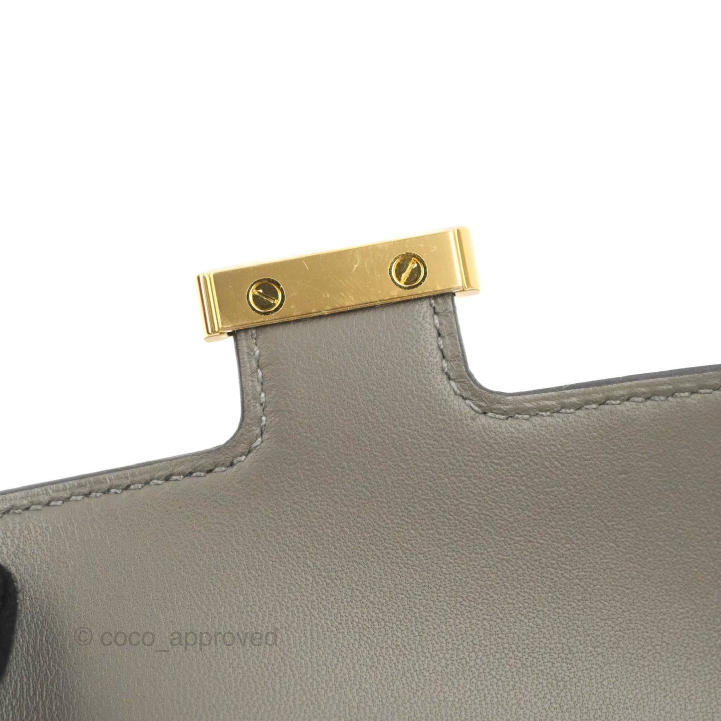 Hermès Constance Slim Wallet Gris Meyer Epsom Gold Hardware