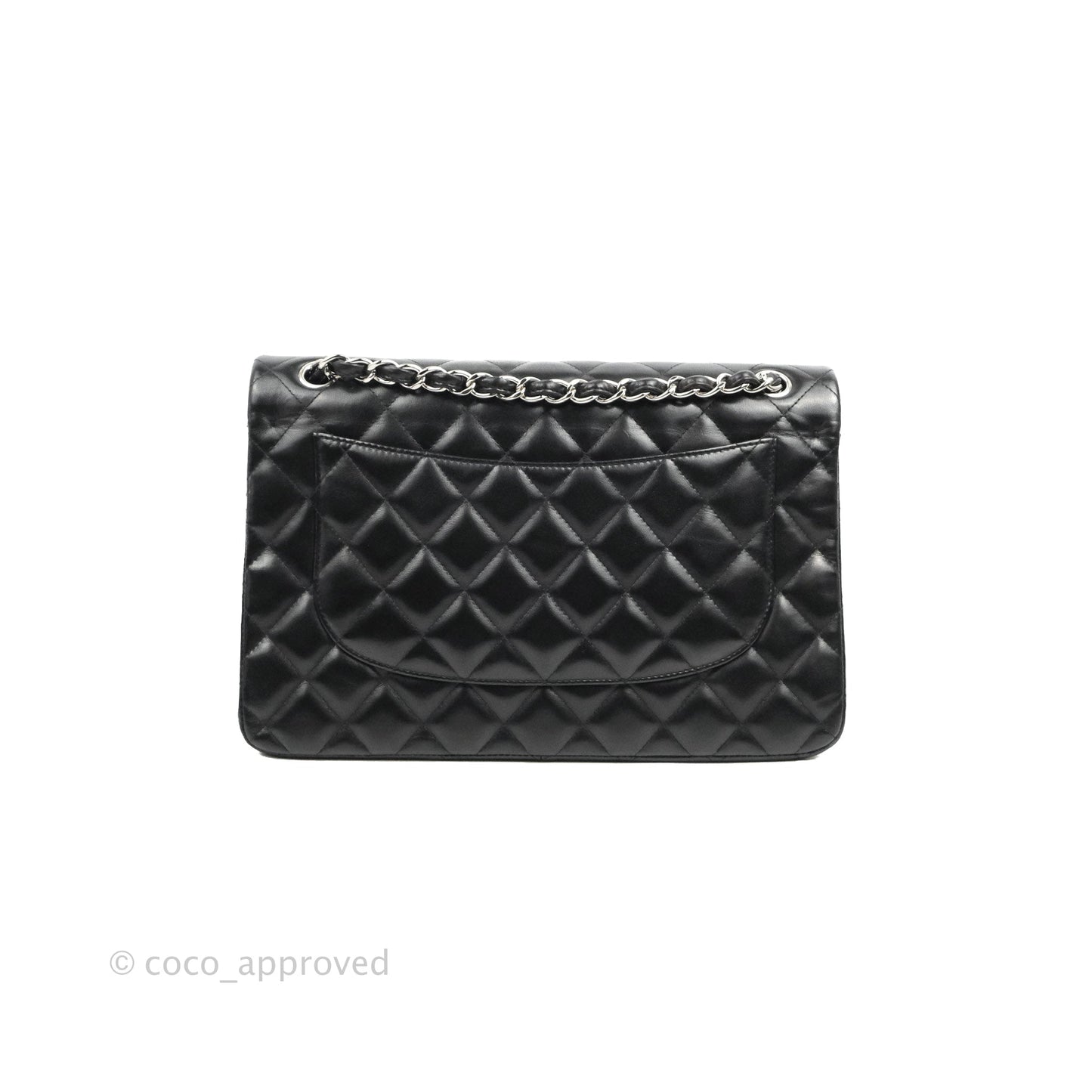 Chanel Jumbo Double Flap Black Lambskin Silver Hardware⁣⁣
