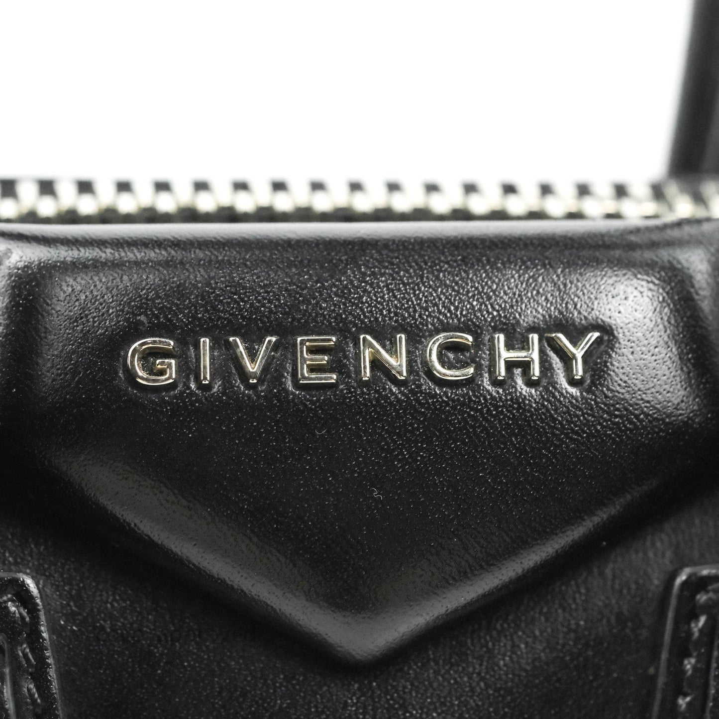 Givenchy Antigona Black Glazed Calfskin Silver Hardware