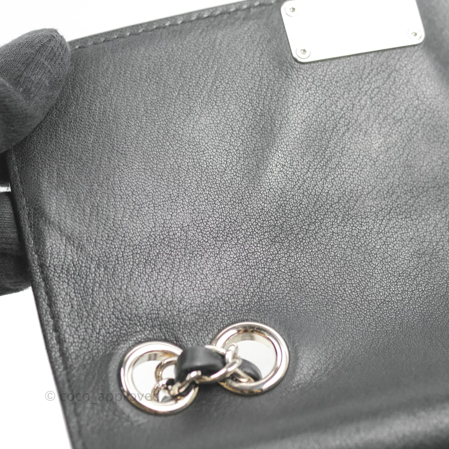 Chanel Quilted Mini Urban Companion Flap Black Calfskin Silver Hardware