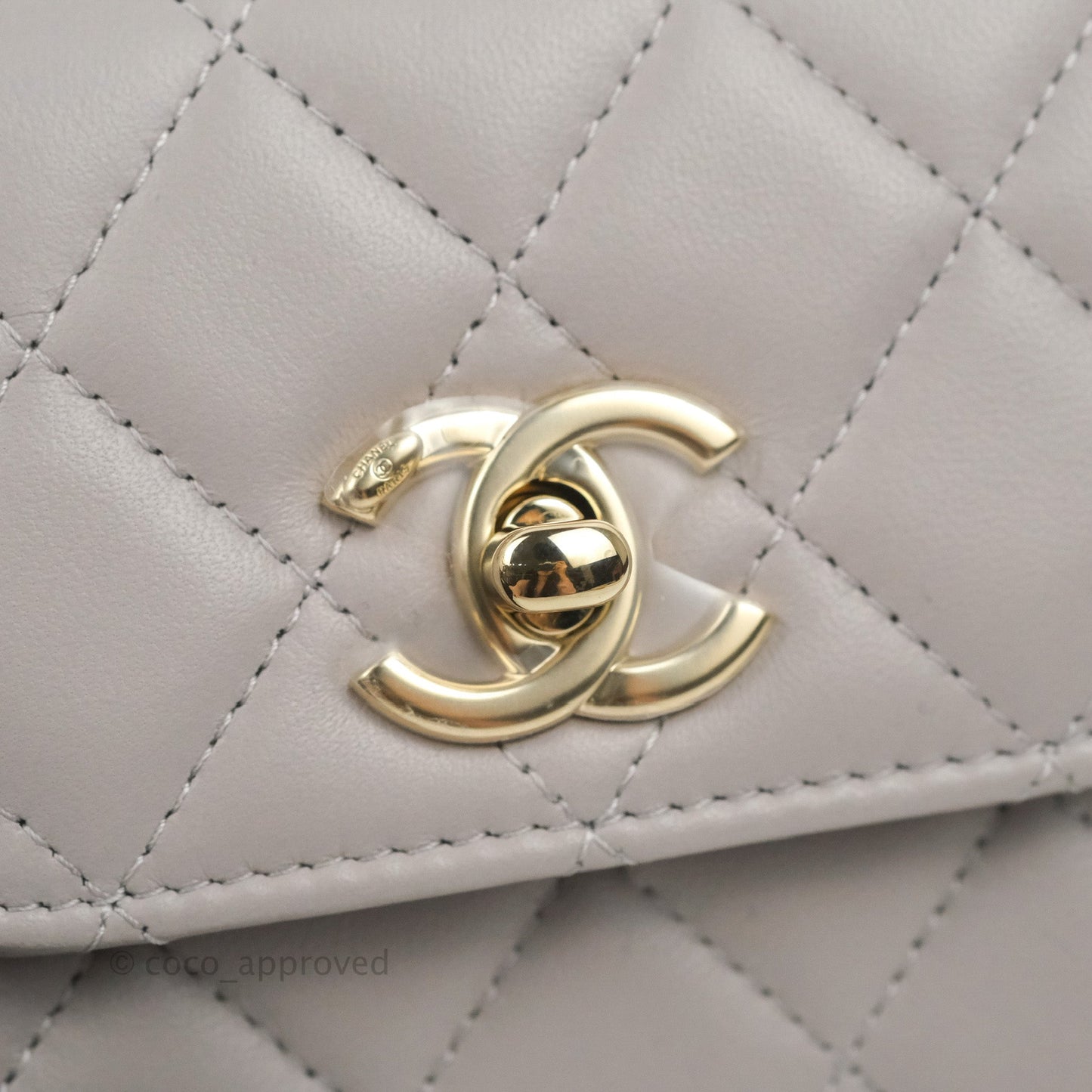 Chanel Mini Quilted Trendy CC Clutch With Chain Grey Lambskin Gold Hardware
