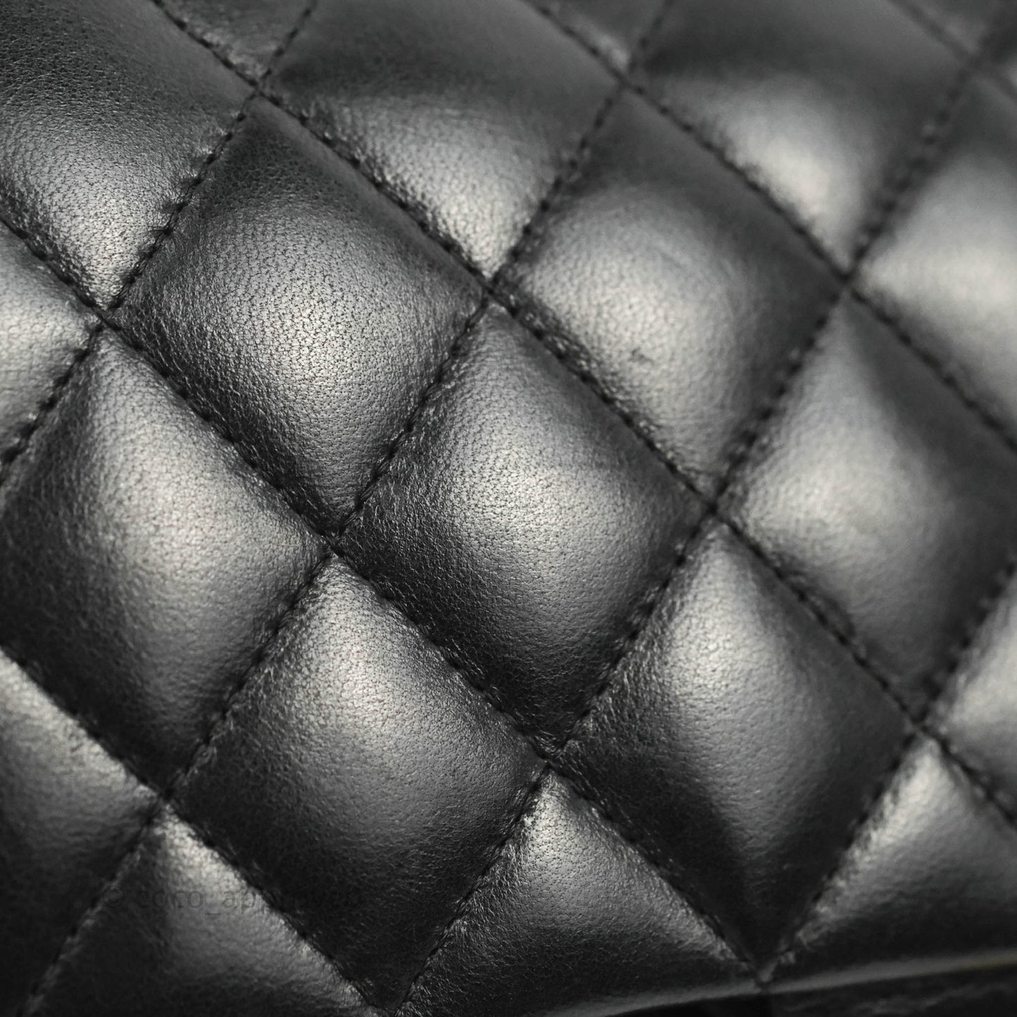Chanel Classic M/L Medium Flap Quilted Black Lambskin 24K Gold Hardware