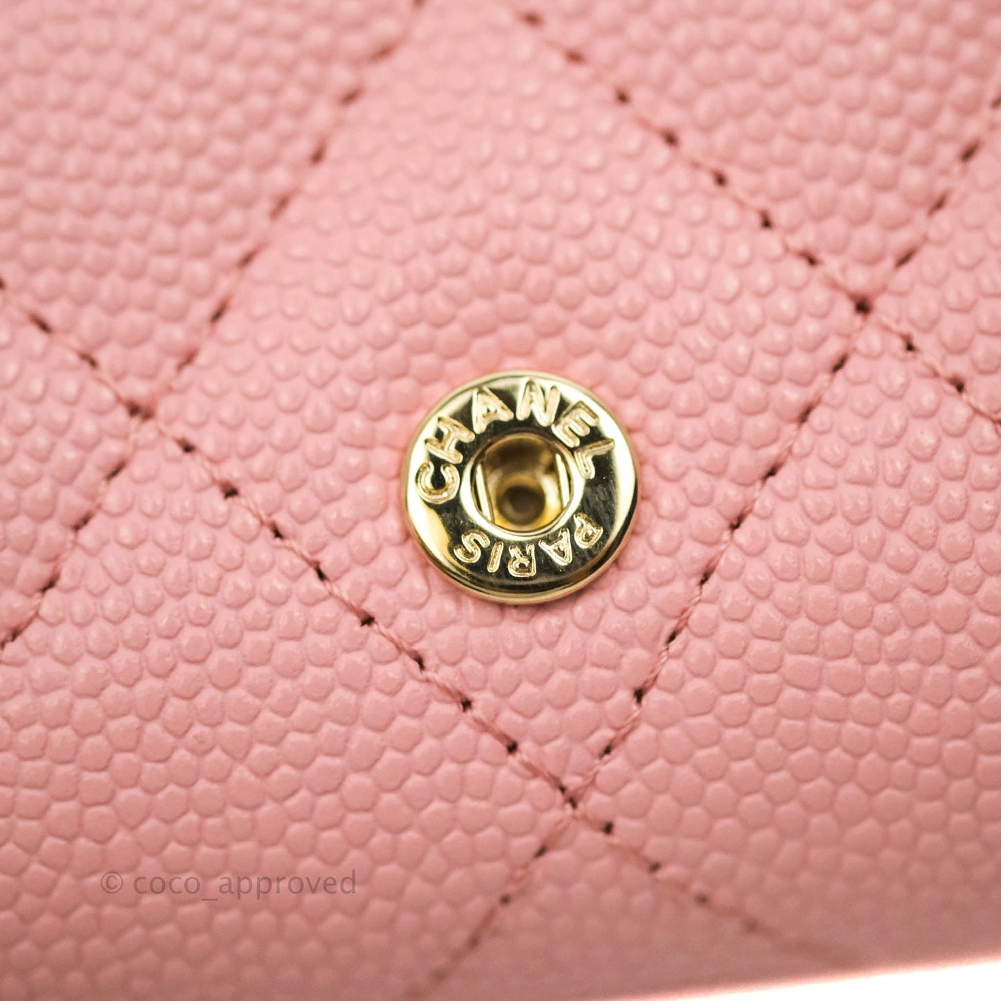 Chanel Quilted Small Classic Flap Trifold Wallet Pink Caviar Gold Hardware