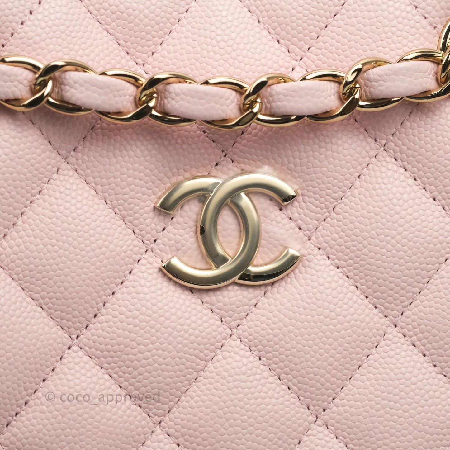 Chanel Quilted Mini Bucket Bag Light Pink Caviar Gold Hardware