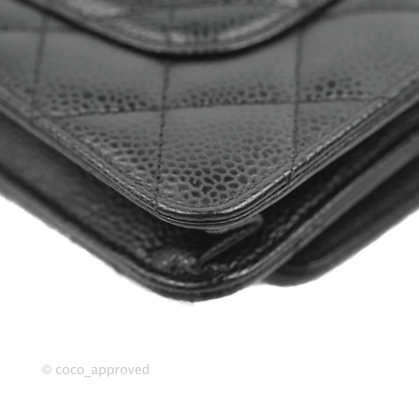 Chanel Quilted Wallet on Chain WOC Black Caviar Gold Hardware