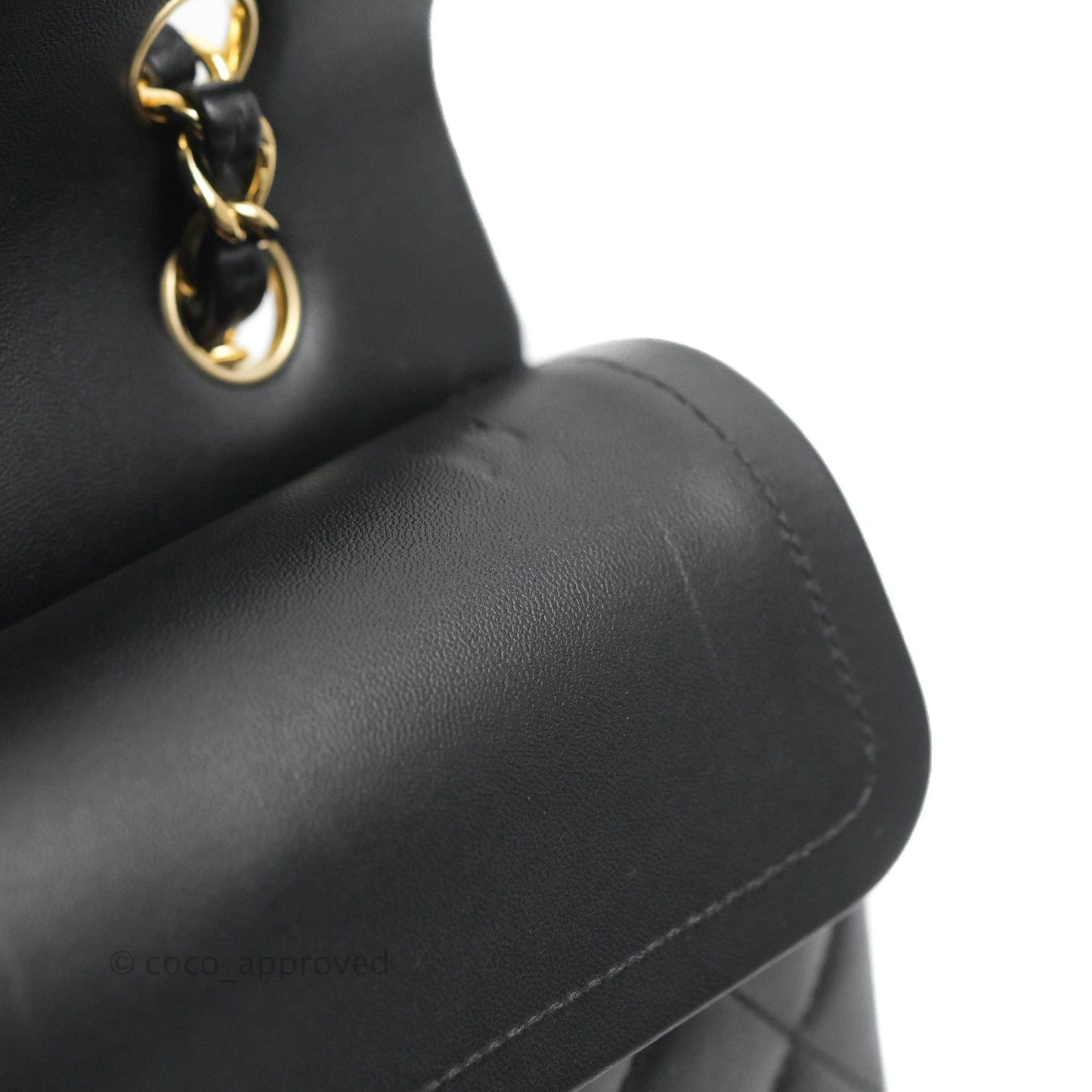 Chanel Small Classic Quilted Flap Black Lambskin Gold Hardware
