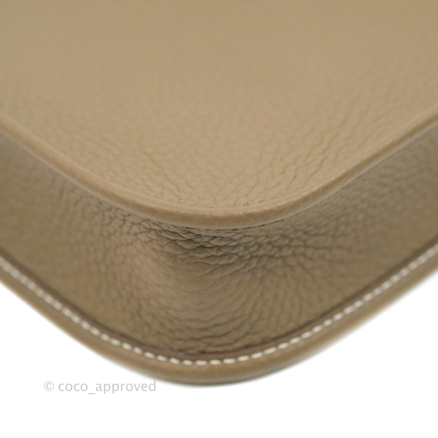 Hermès Mini Evelyne 16 Etoupe Amazone Taurillon Clemence Sangle Wooly Unie Palladium Hardware