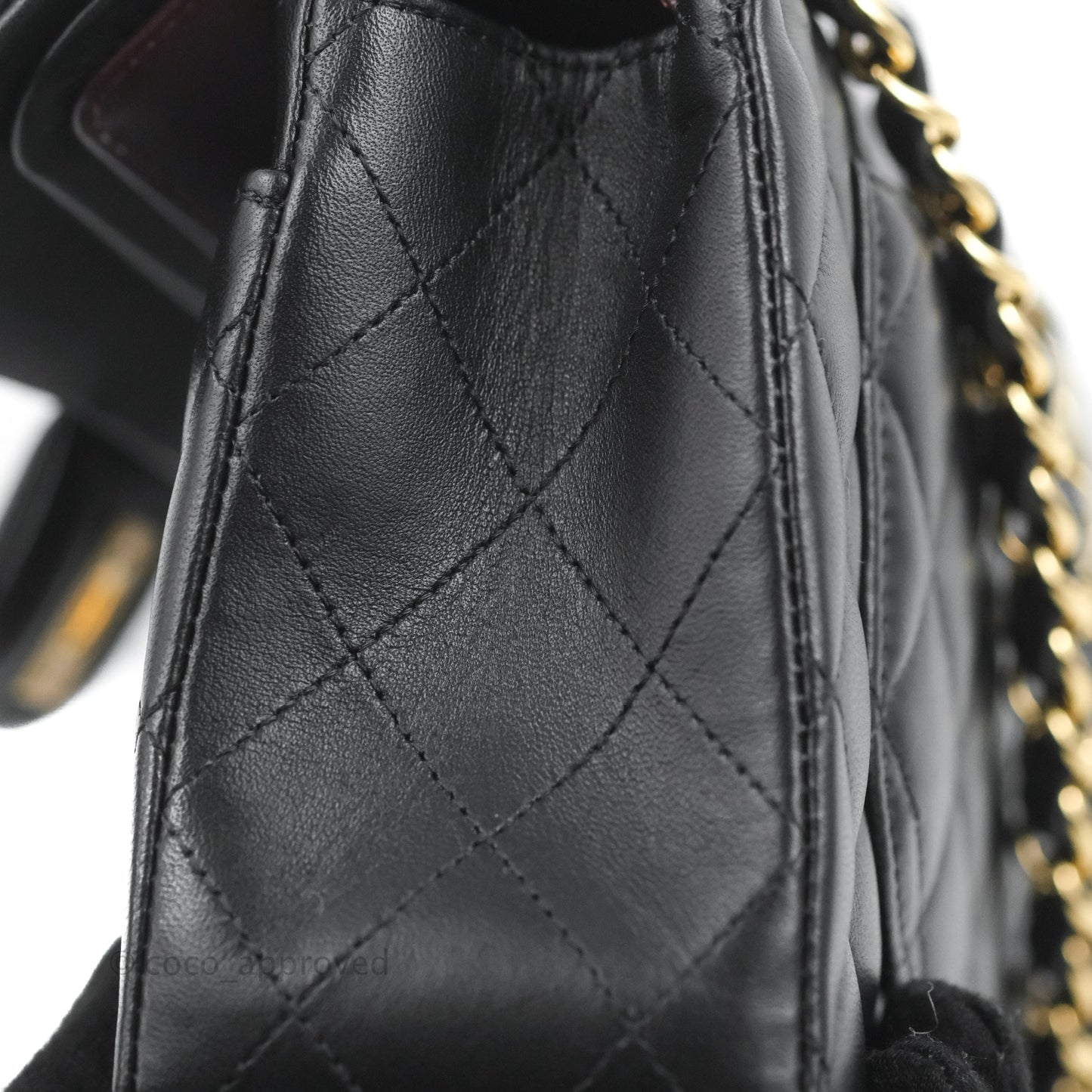 Chanel Small Classic Quilted Flap Black Lambskin Gold Hardware