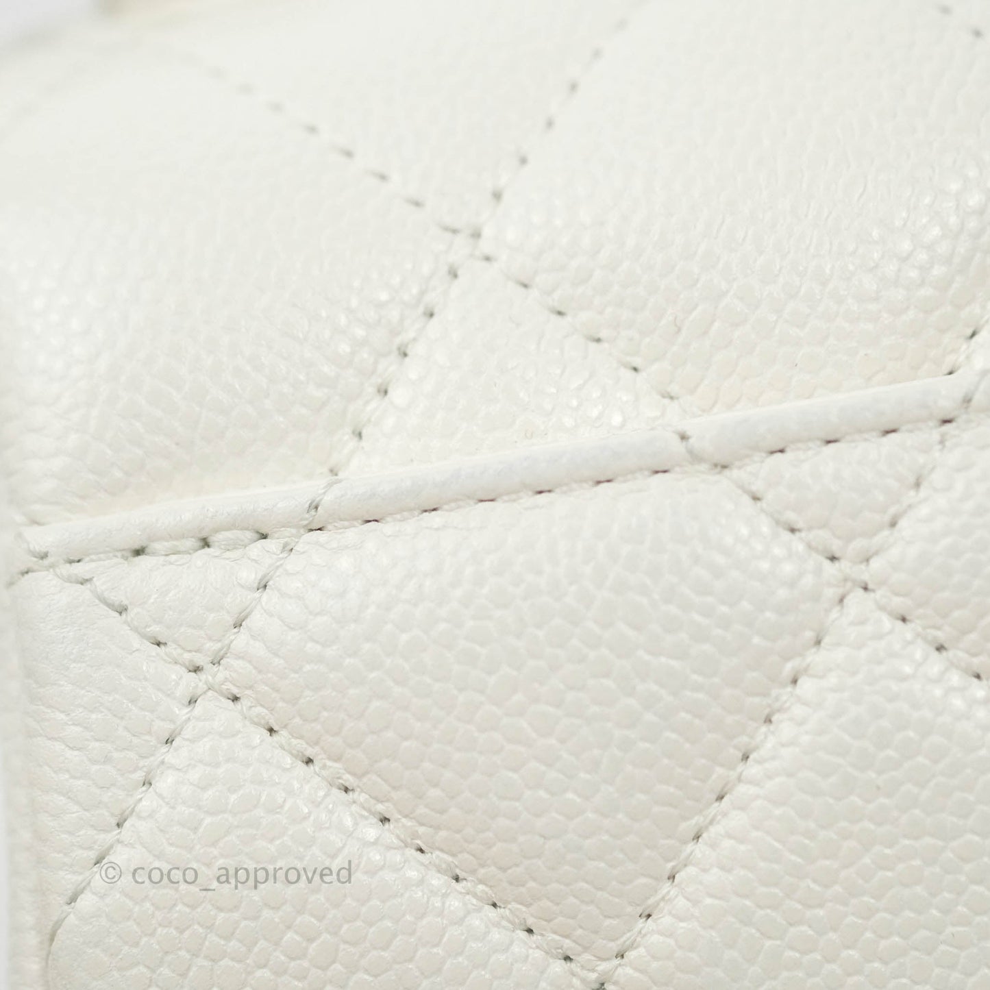 Chanel Quilted Small Business Affinity Flap White Caviar Gold Hardware