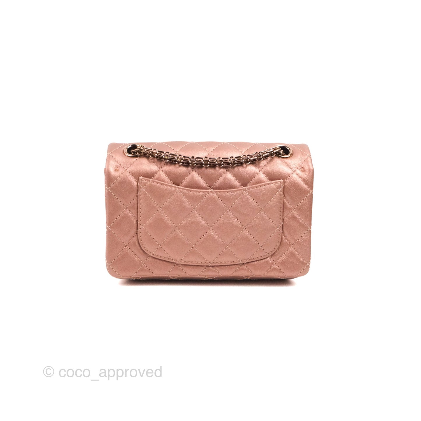 Chanel Mini Reissue 224 Metallic Calfskin Rose Gold