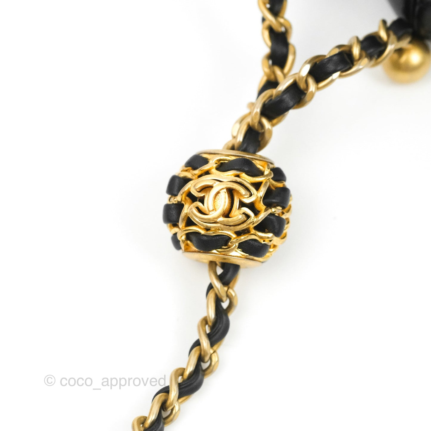 Chanel Quilted CC Pearl Crush Camera Case Black Lambskin Gold Hardware