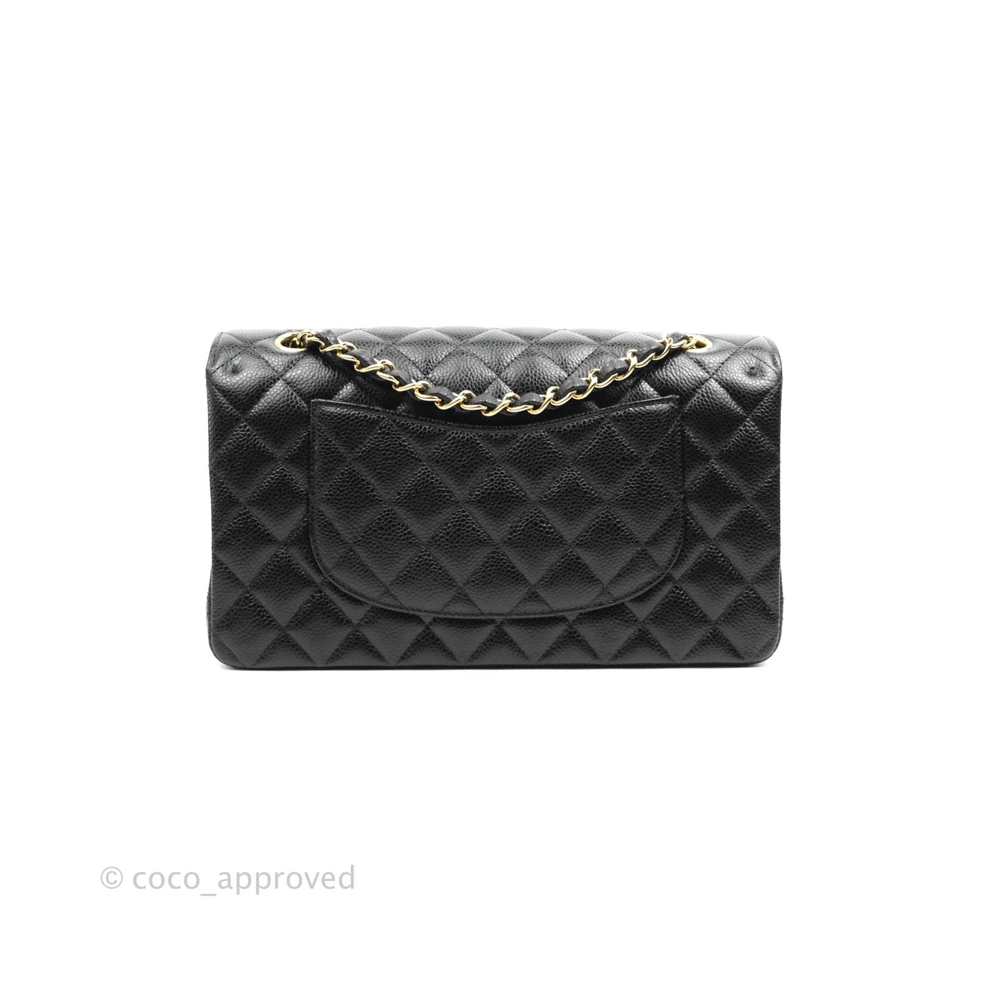 Chanel Classic M/L Medium Double Flap Black Caviar Gold Hardware