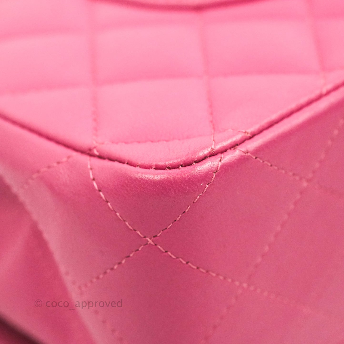 Chanel Classic M/L Medium Double Flap Pink Lambskin Matte Gold Hardware