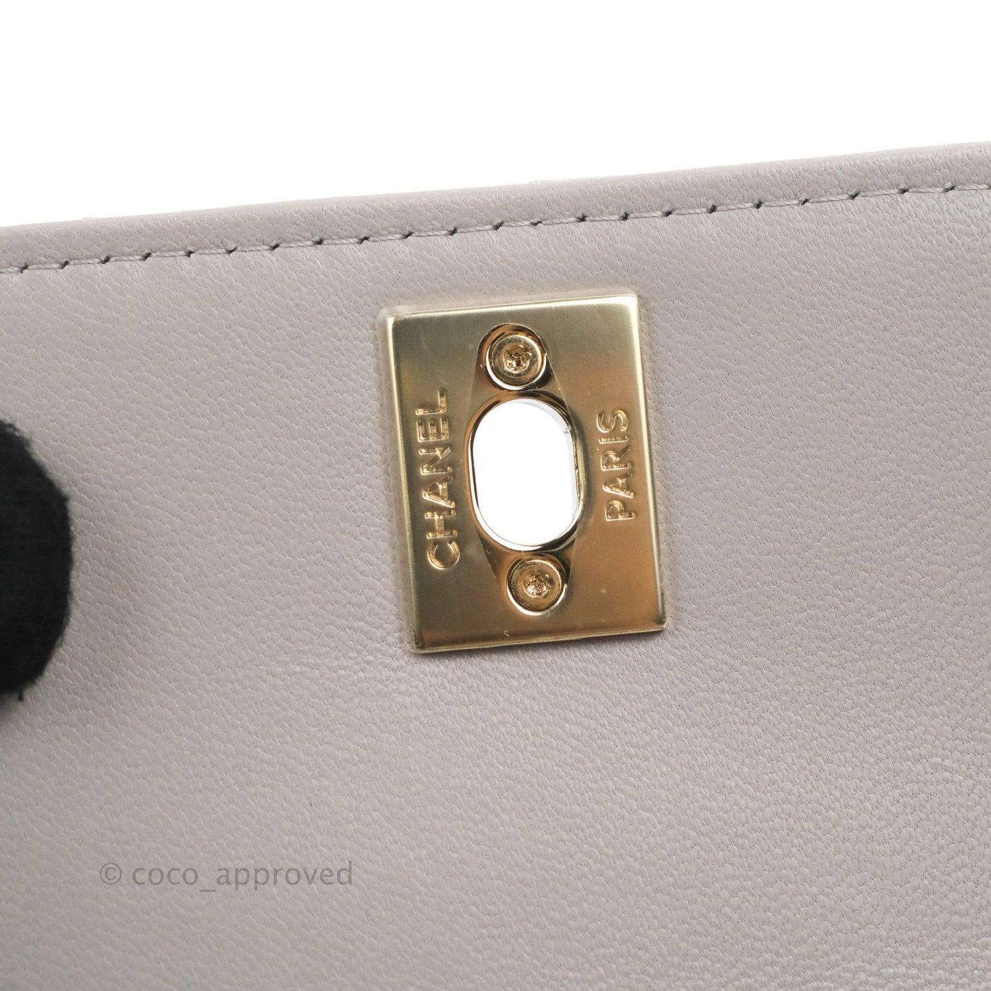 Chanel Mini Quilted Trendy CC Clutch With Chain Grey Lambskin Gold Hardware
