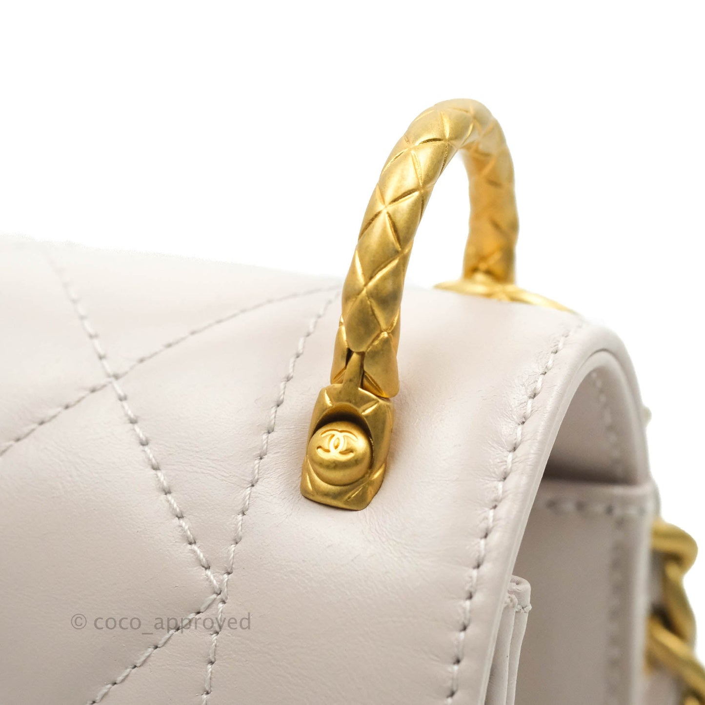 Chanel Mini Flap Light Lilac Glazed Calfskin Aged Gold Hardware
