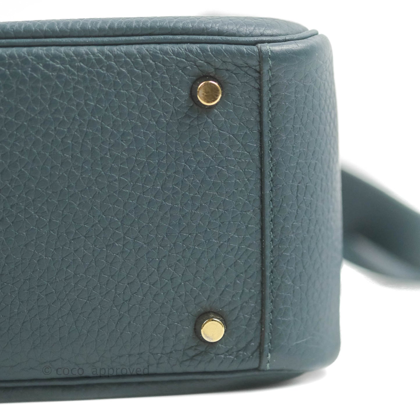 Hermès Mini Lindy 20 Vert Cypres Clemence Gold Hardware