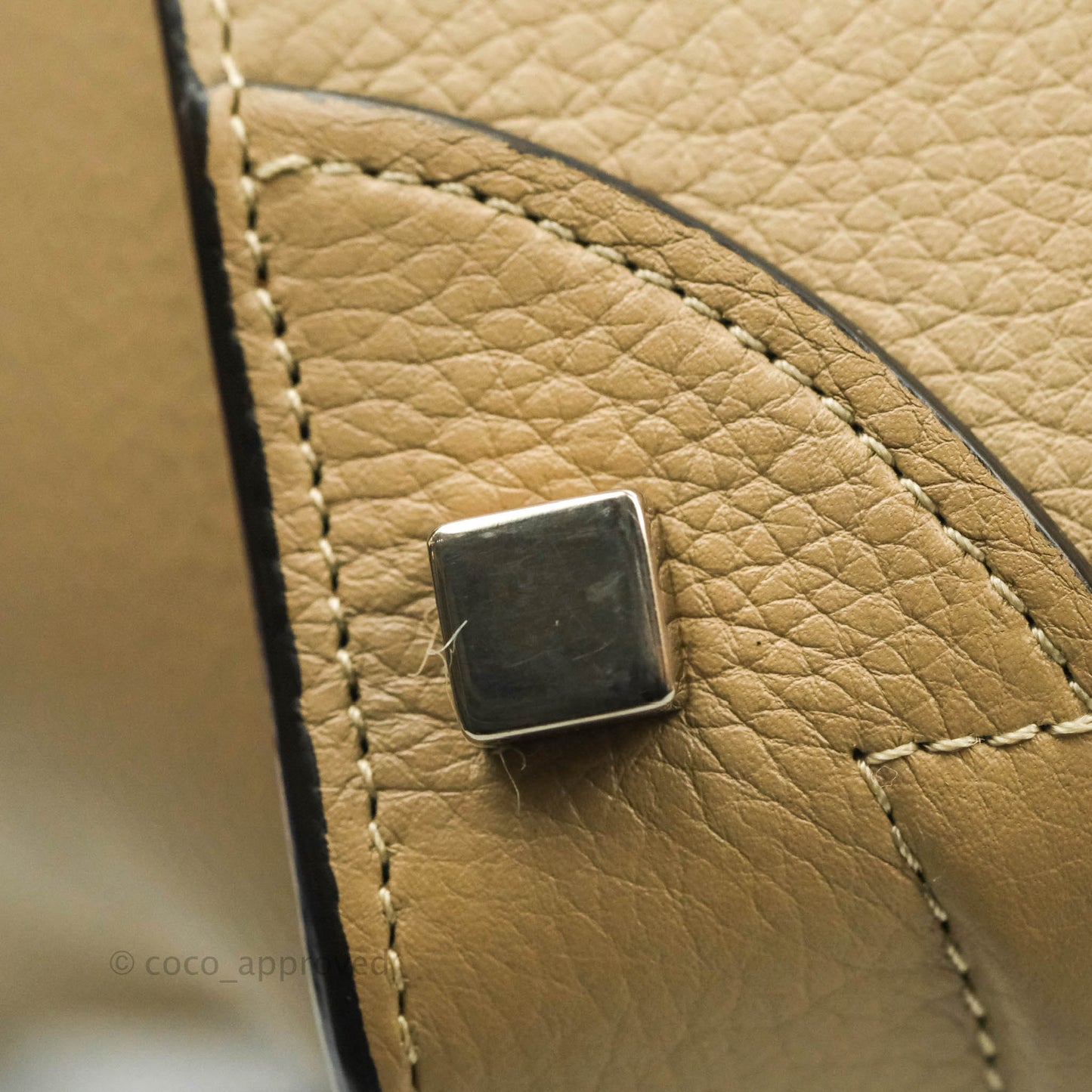 Celine Micro Luggage Handbag Dune Grained Calfskin